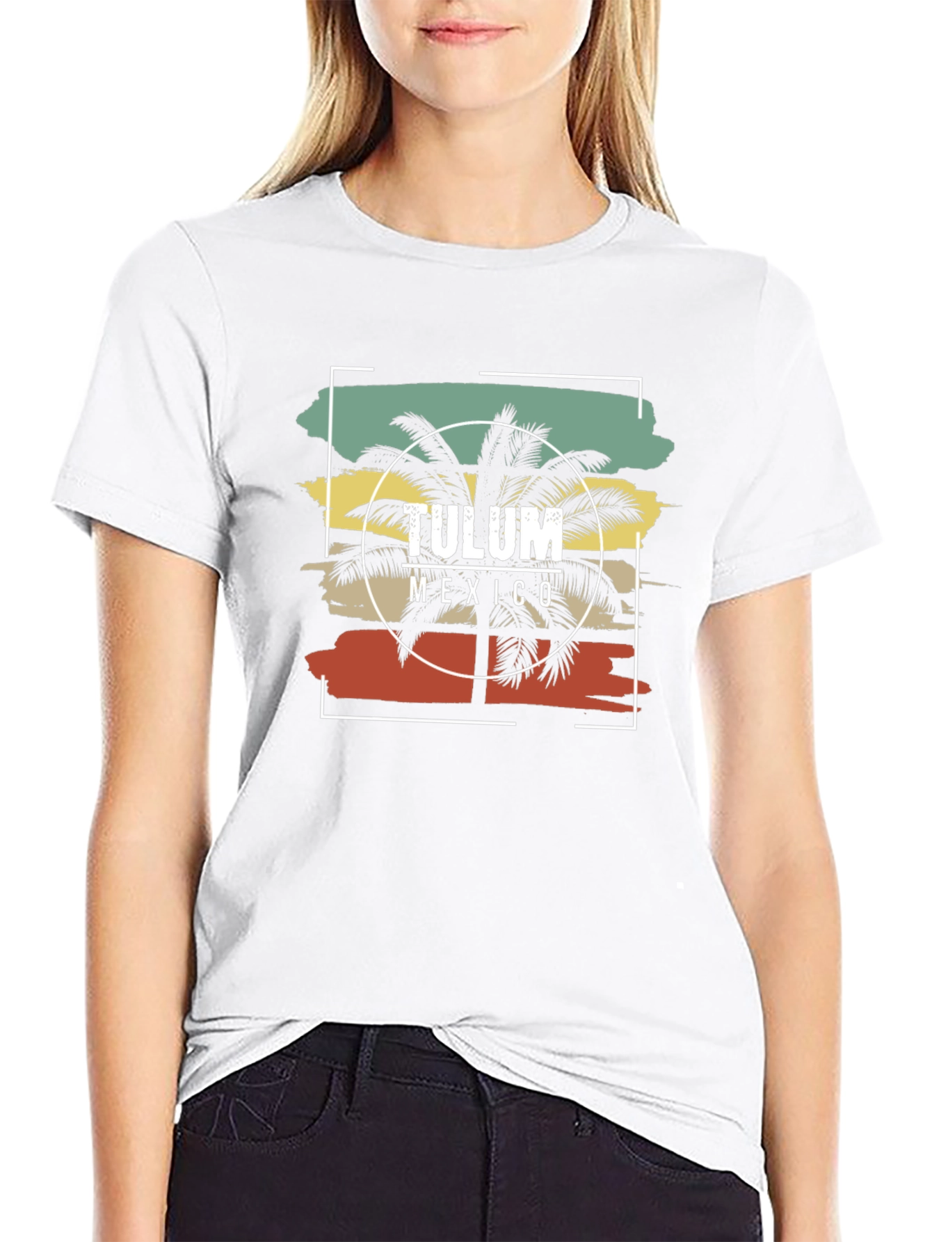 Tulum Mexico Palm Tree Graphic Tee