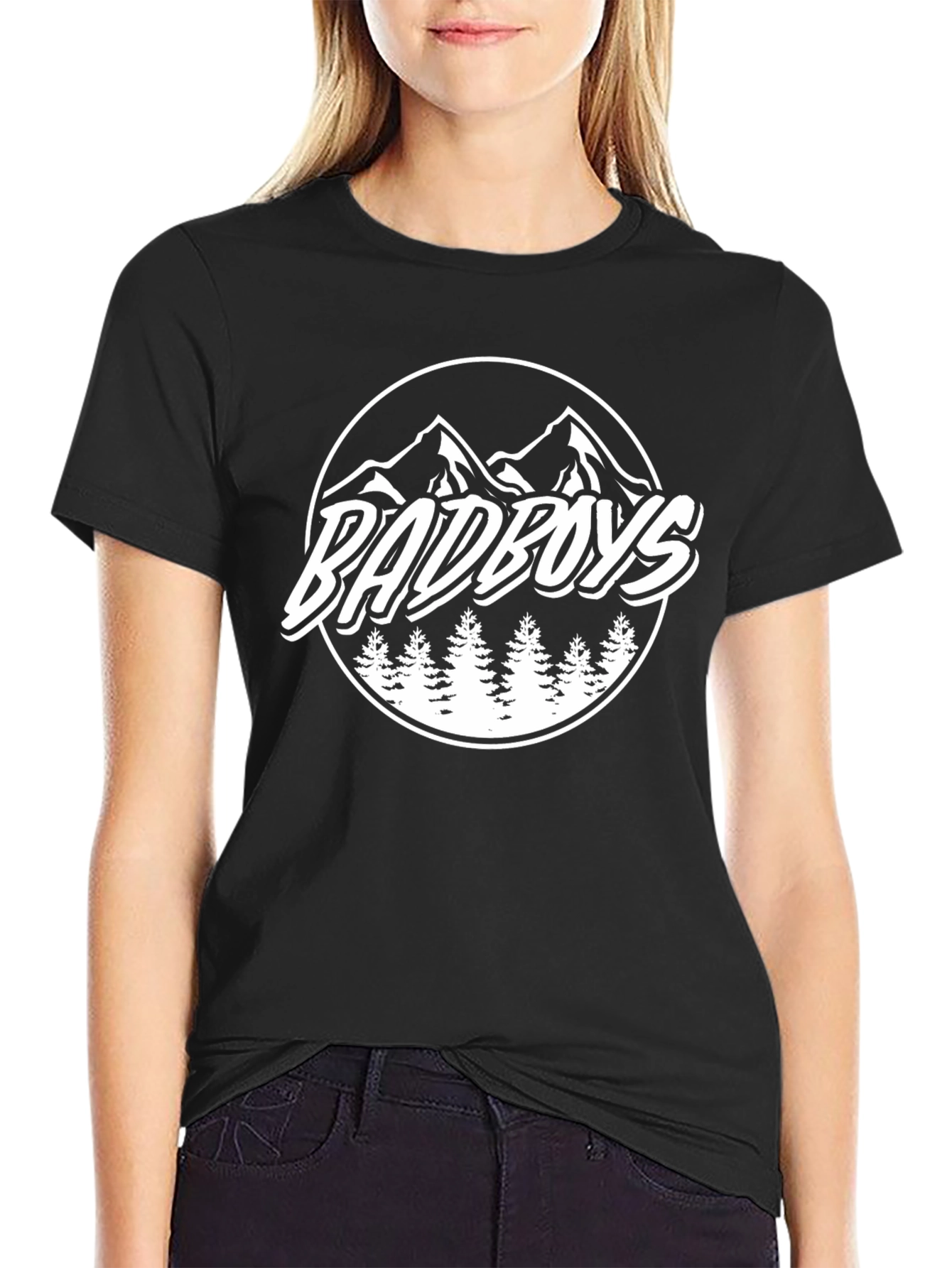 Badboys Mountain Graphic Black T-Shirt