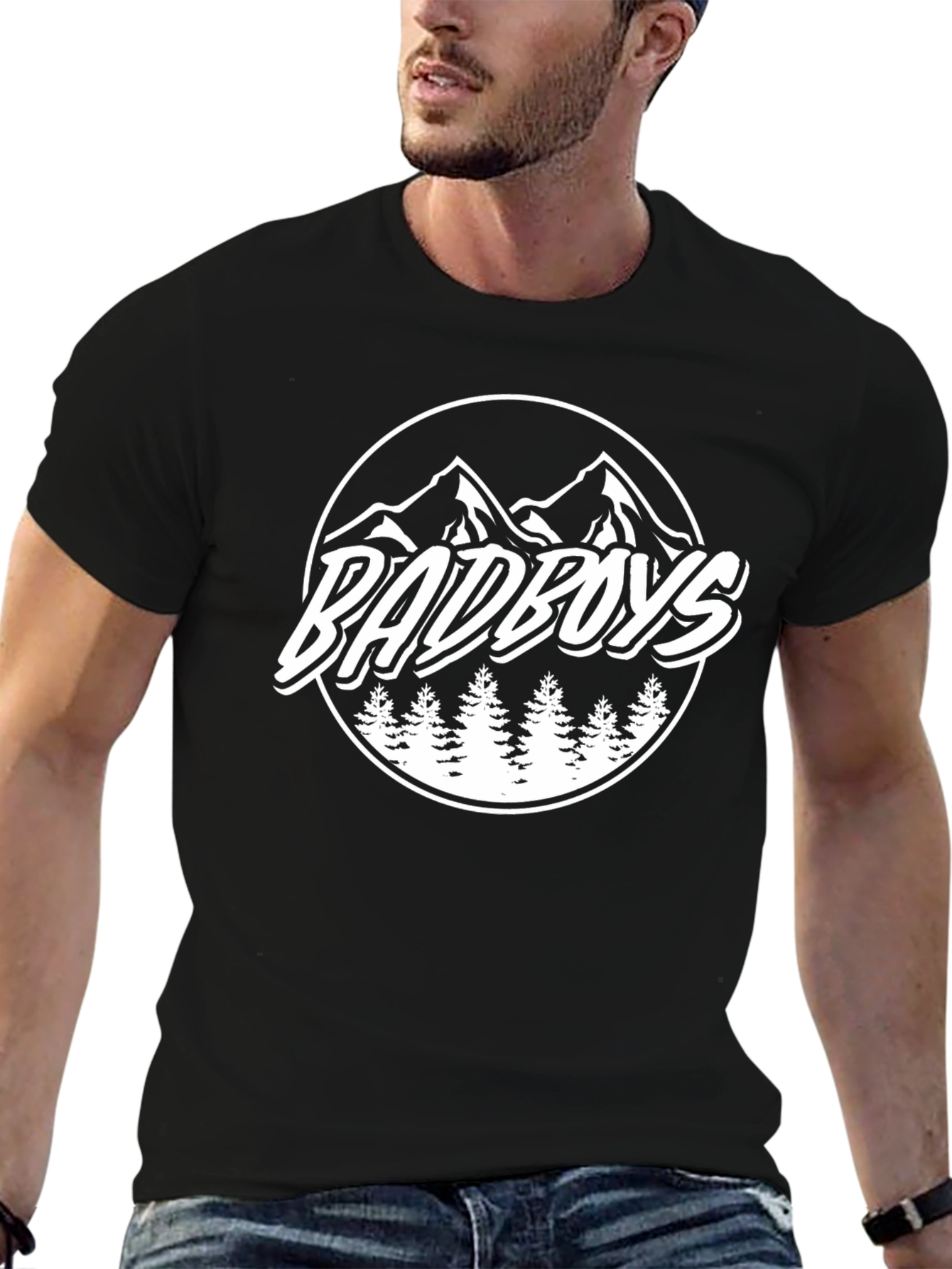 Badboys Mountain Graphic Black T-Shirt