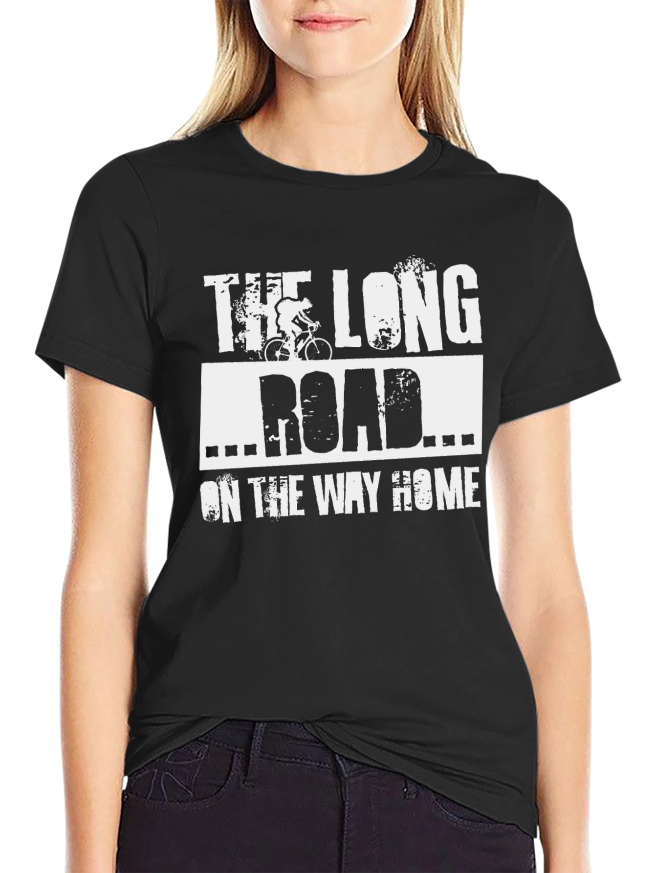 The Long Road Home Black Graphic T-Shirt