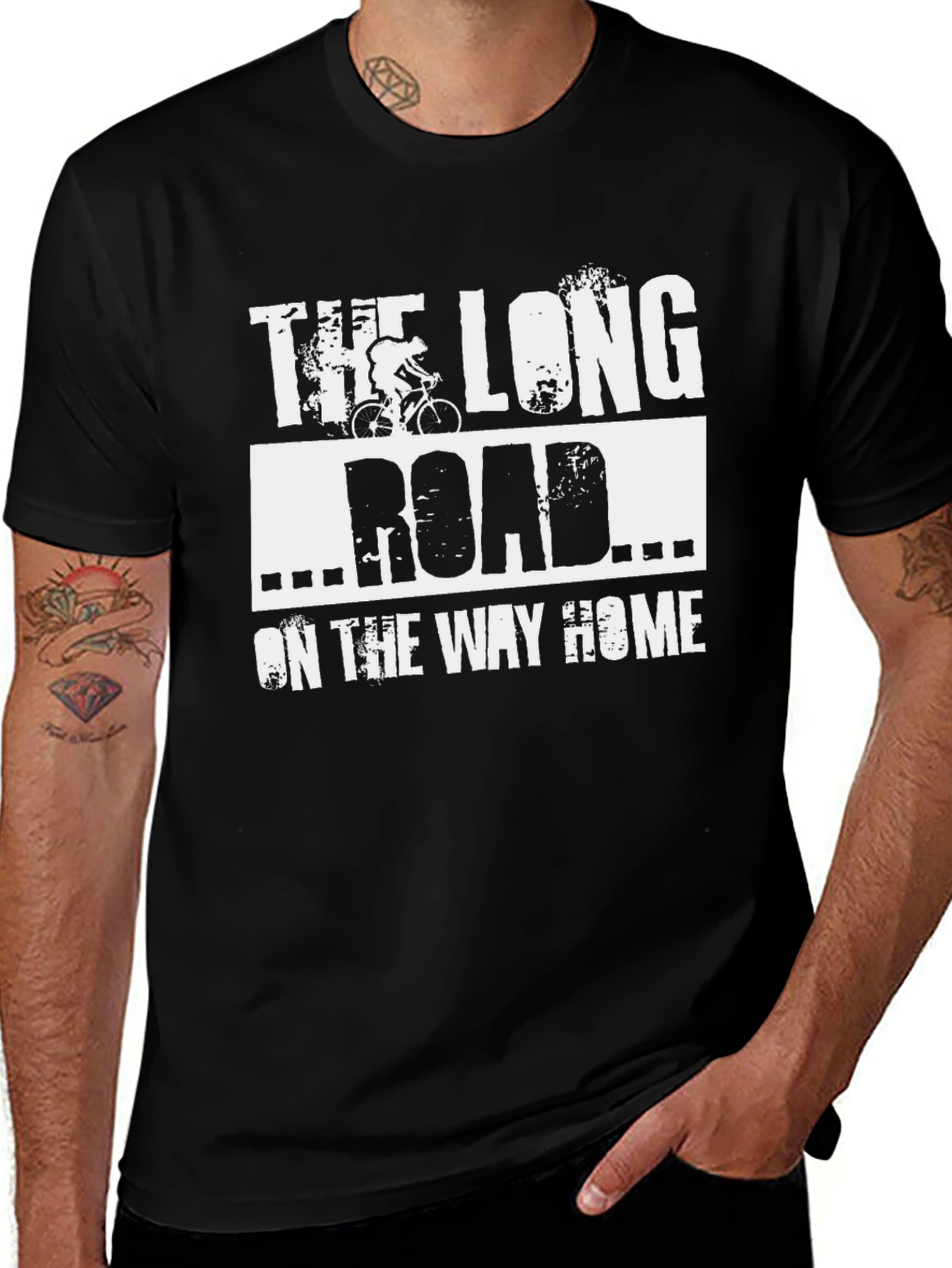 The Long Road Home Black Graphic T-Shirt