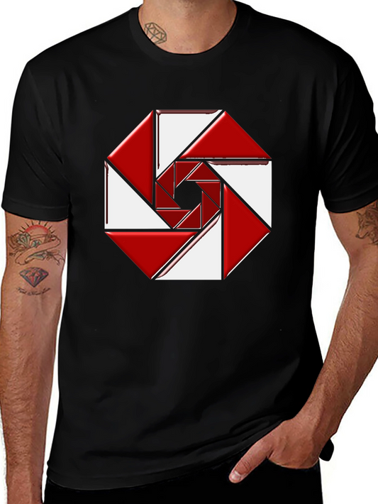 Abstract Geometric Design Tee - Modern Style