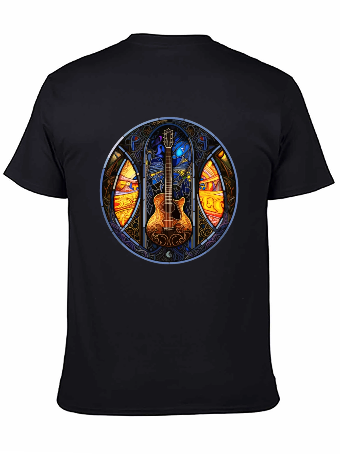 Guitar Stained Glass Art T-Shirt