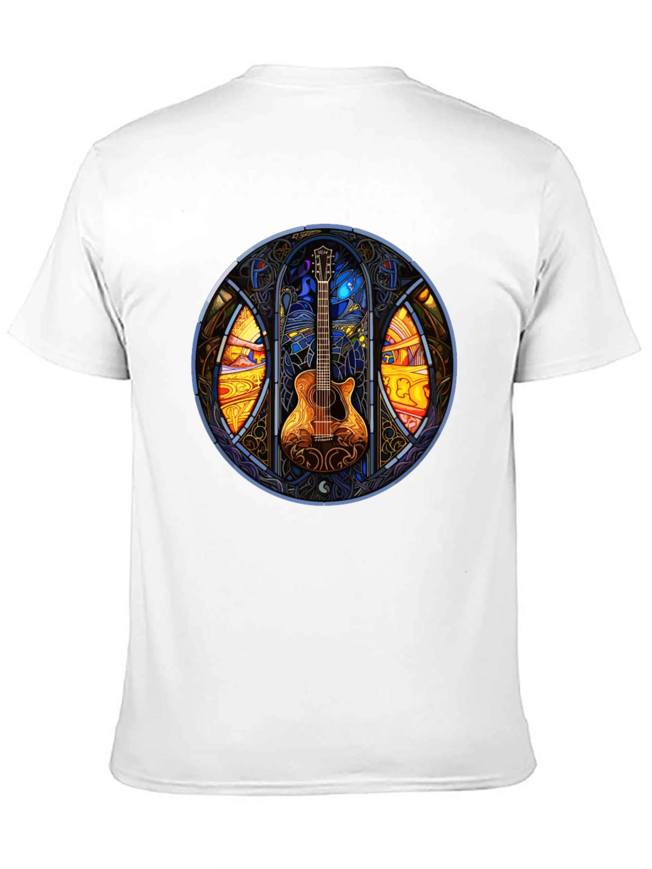 Guitar Stained Glass Art T-Shirt
