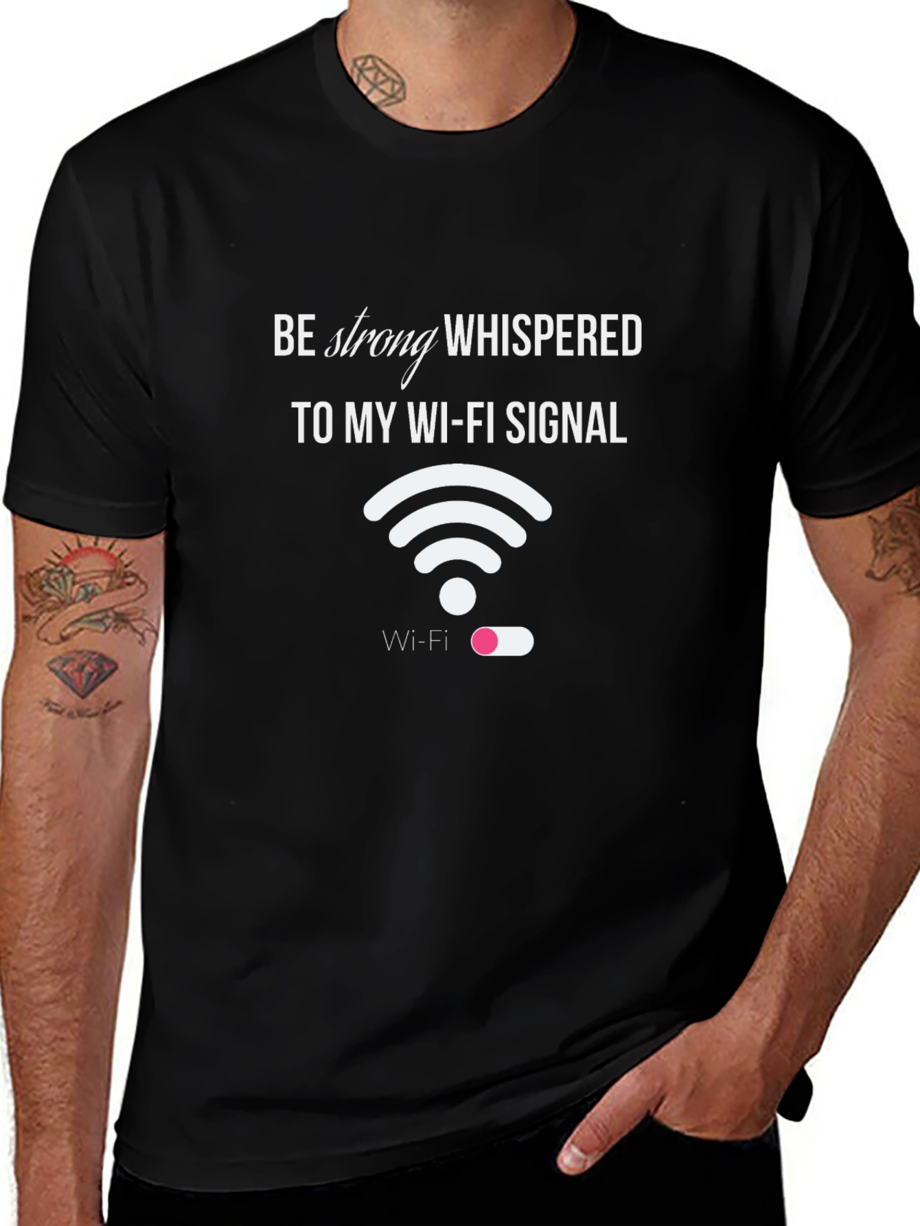 Funny Wi-Fi Signal T-Shirt - Be Strong