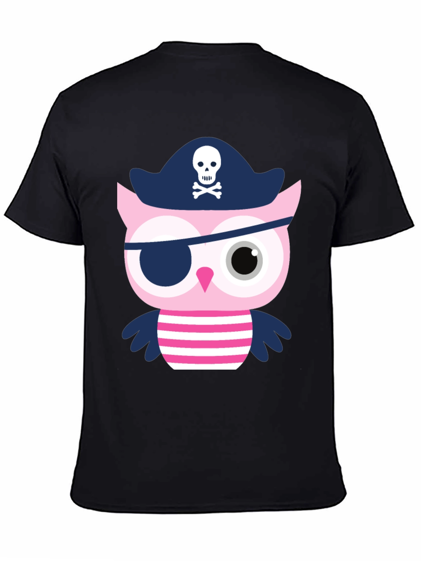 Pirate Owl Graphic Tee - Novelty Print