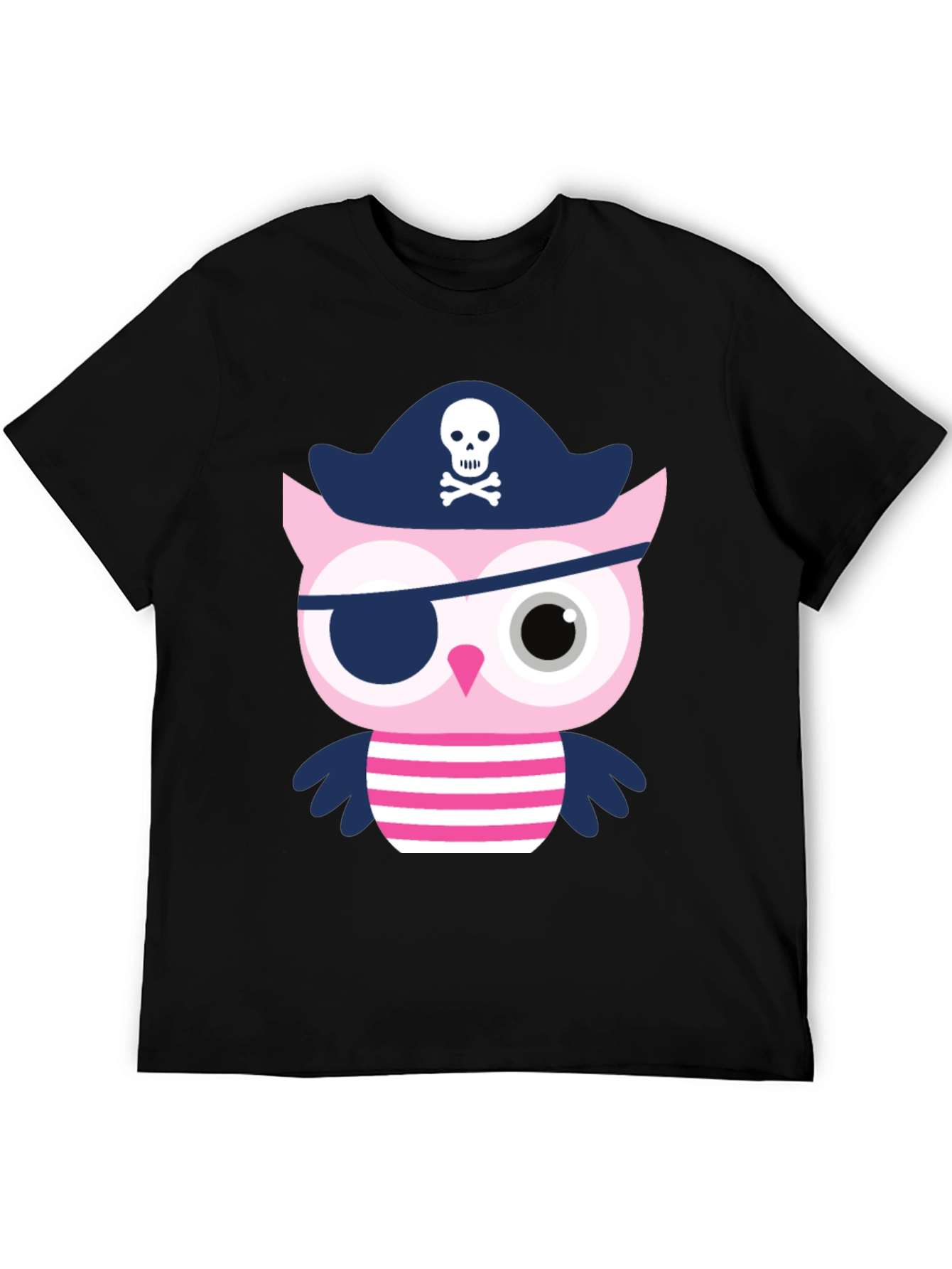 Pirate Owl Graphic Tee - Novelty Print