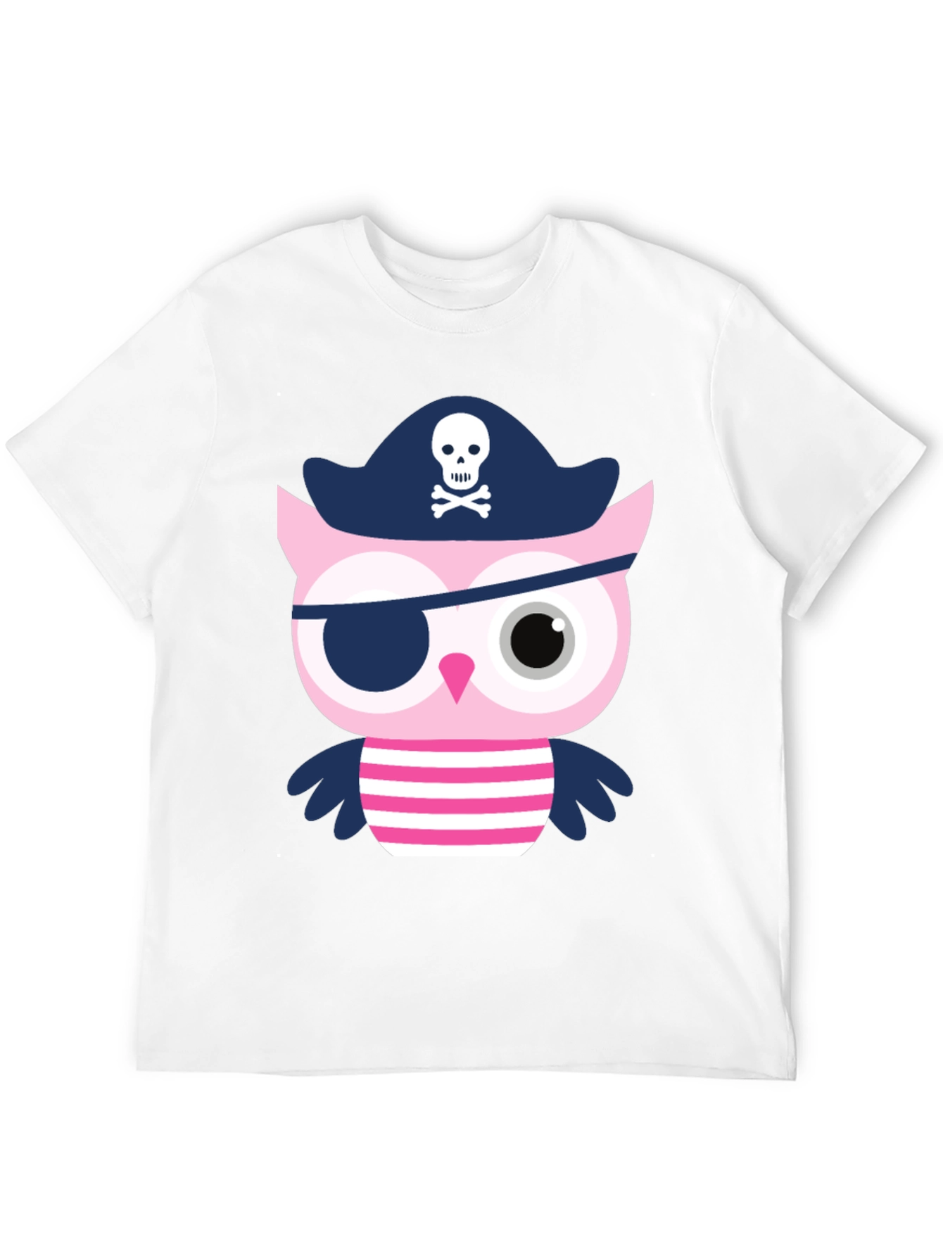 Pirate Owl Graphic Tee - Novelty Print