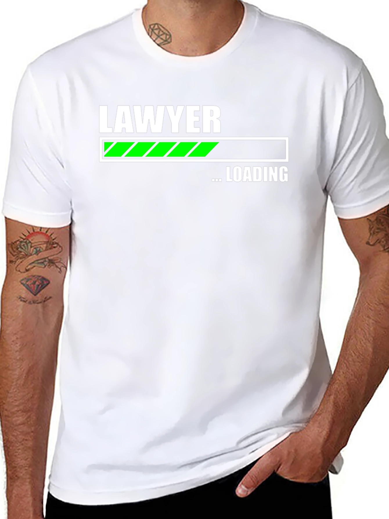 Lawyer Loading T-Shirt - Black Graphic Tee