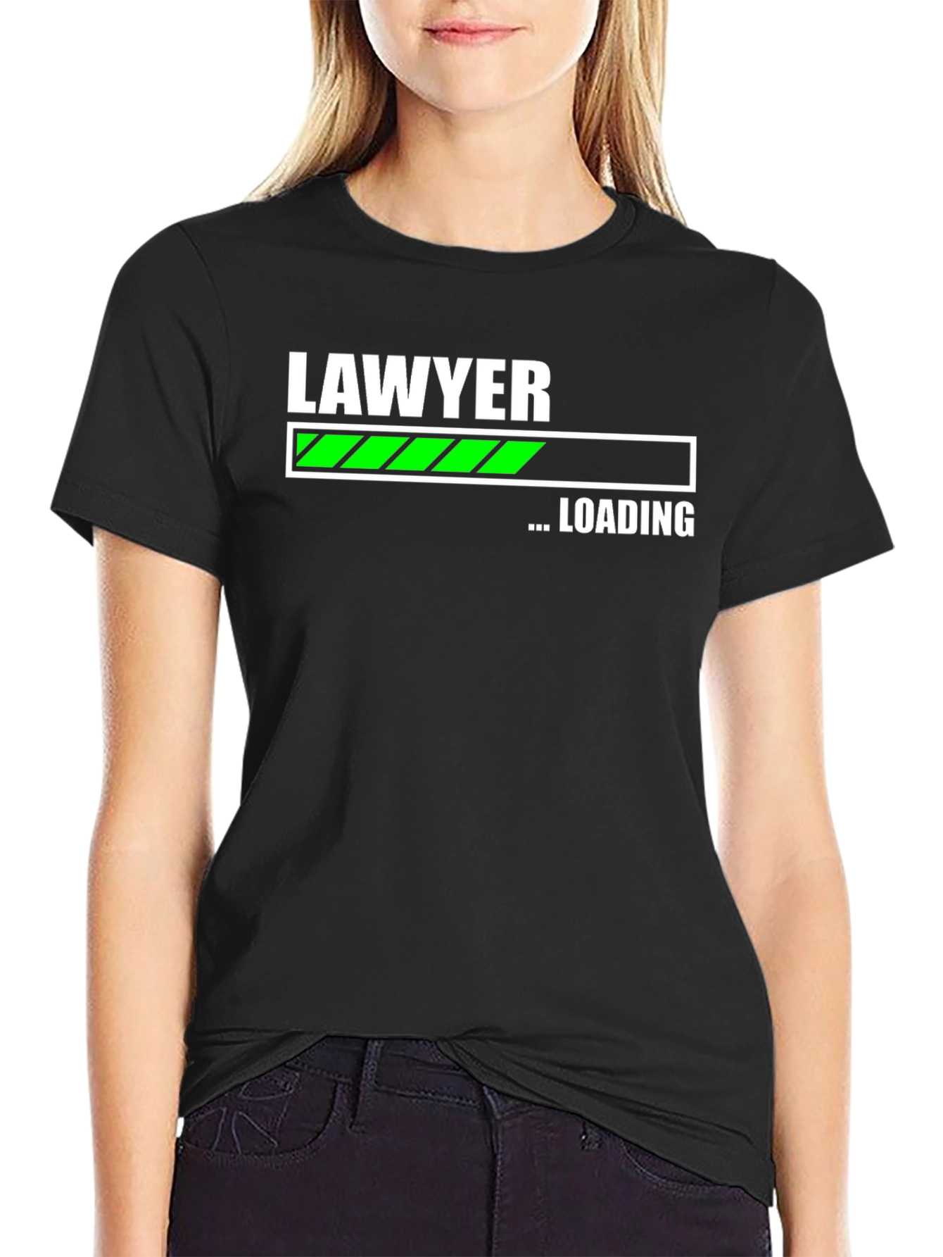 Lawyer Loading T-Shirt - Black Graphic Tee