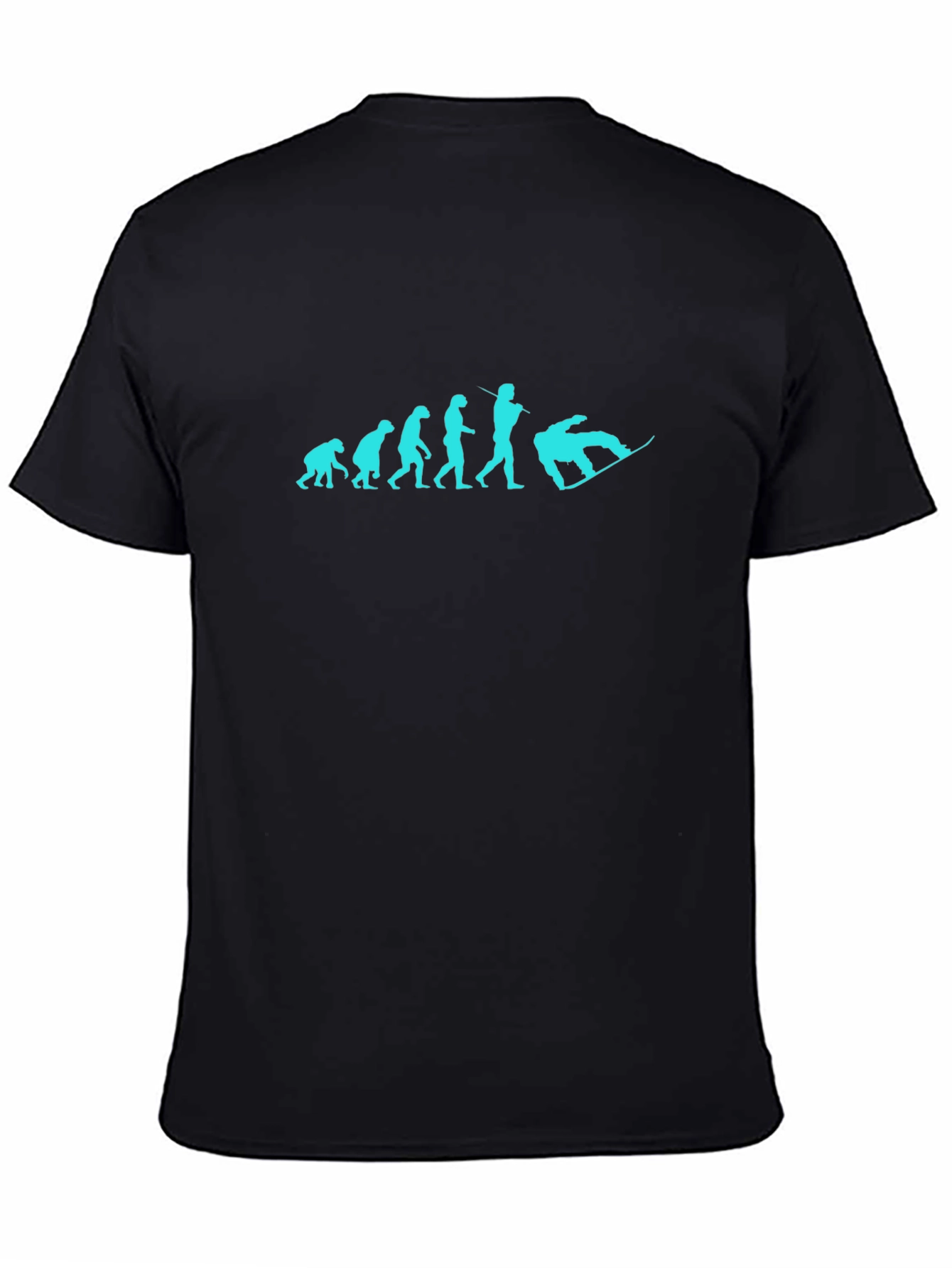 Evolution of Snowboarding Black T-Shirt