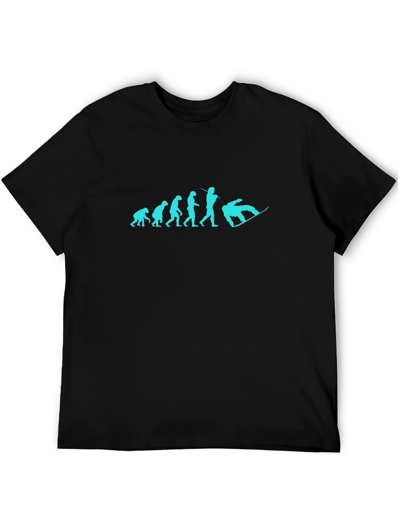 Evolution of Snowboarding Black T-Shirt
