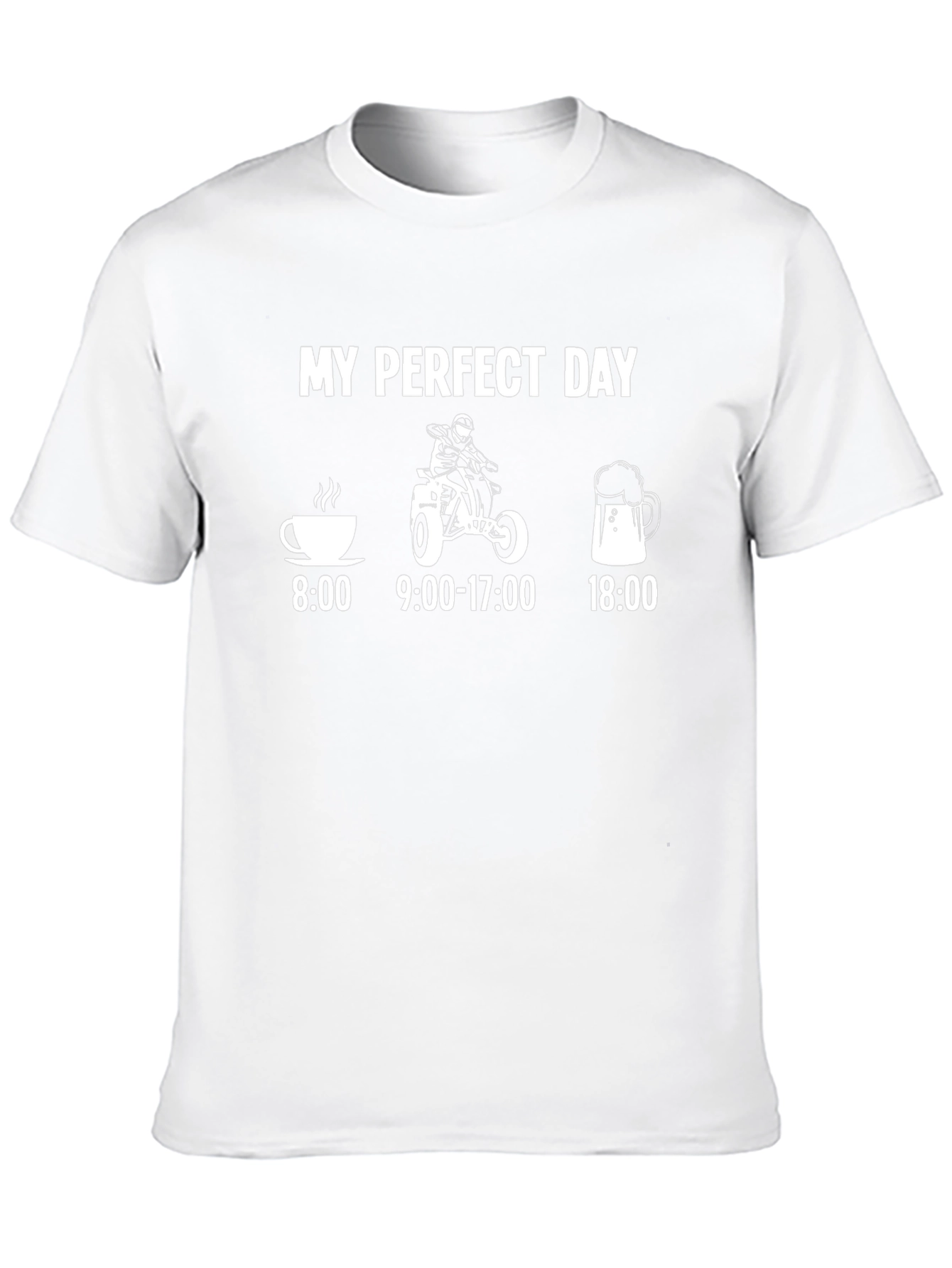 My Perfect Day ATV T-Shirt - Coffee Riding Beer