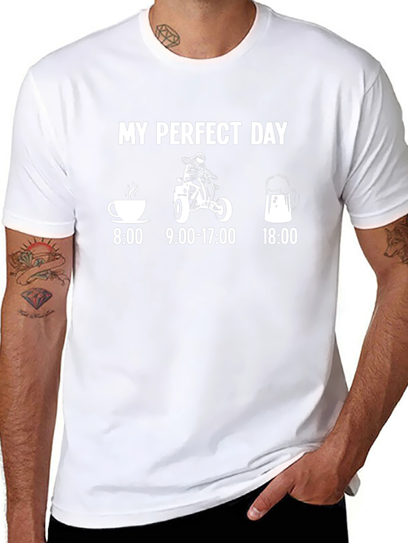 My Perfect Day ATV T-Shirt - Coffee Riding Beer