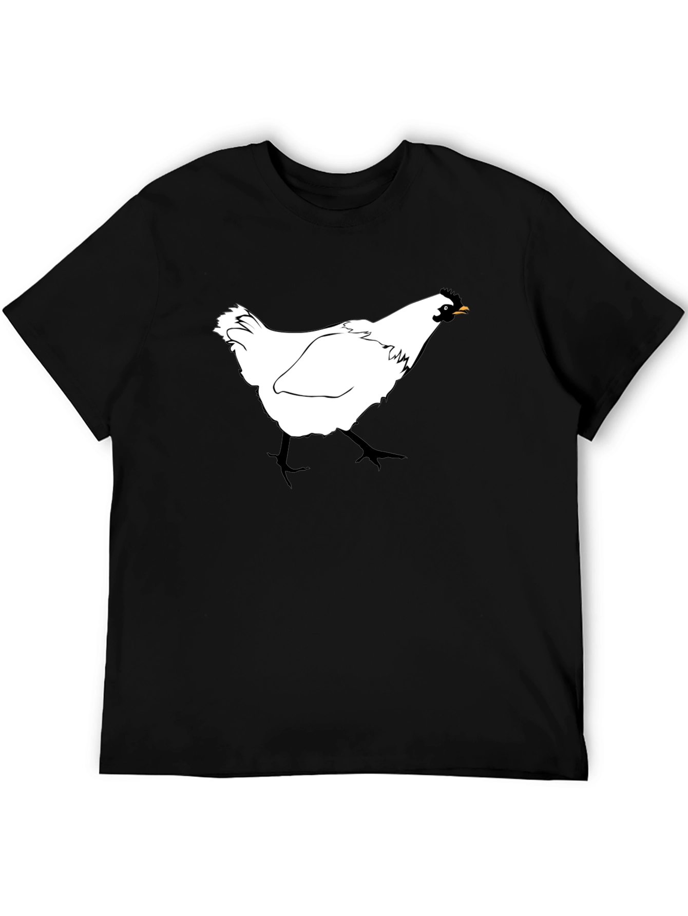 Black Chicken T-Shirt - Farm Animal Graphic Tee