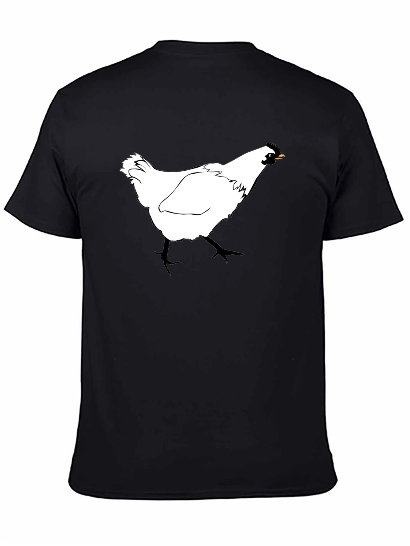 Black Chicken T-Shirt - Farm Animal Graphic Tee