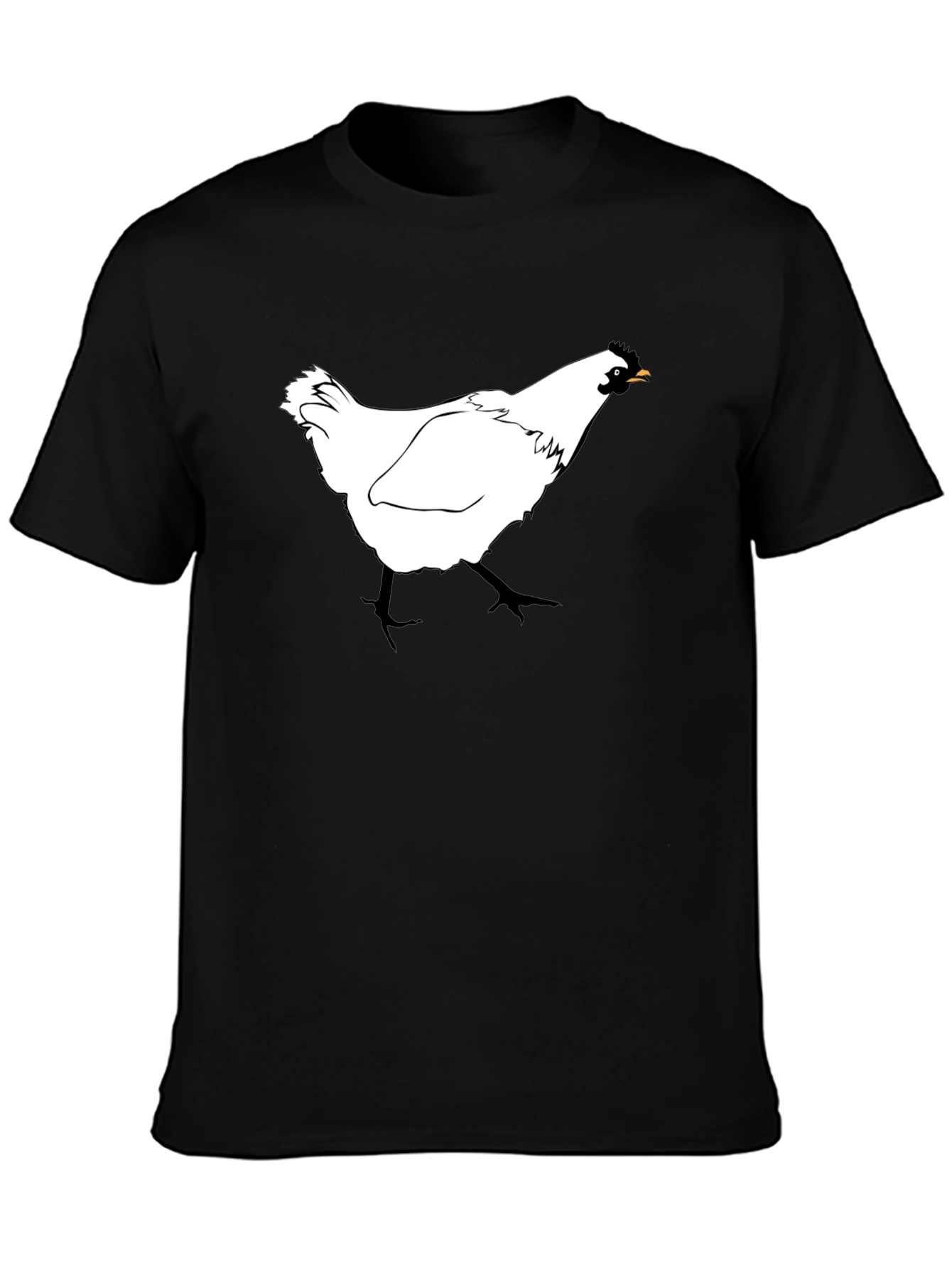 Black Chicken T-Shirt - Farm Animal Graphic Tee