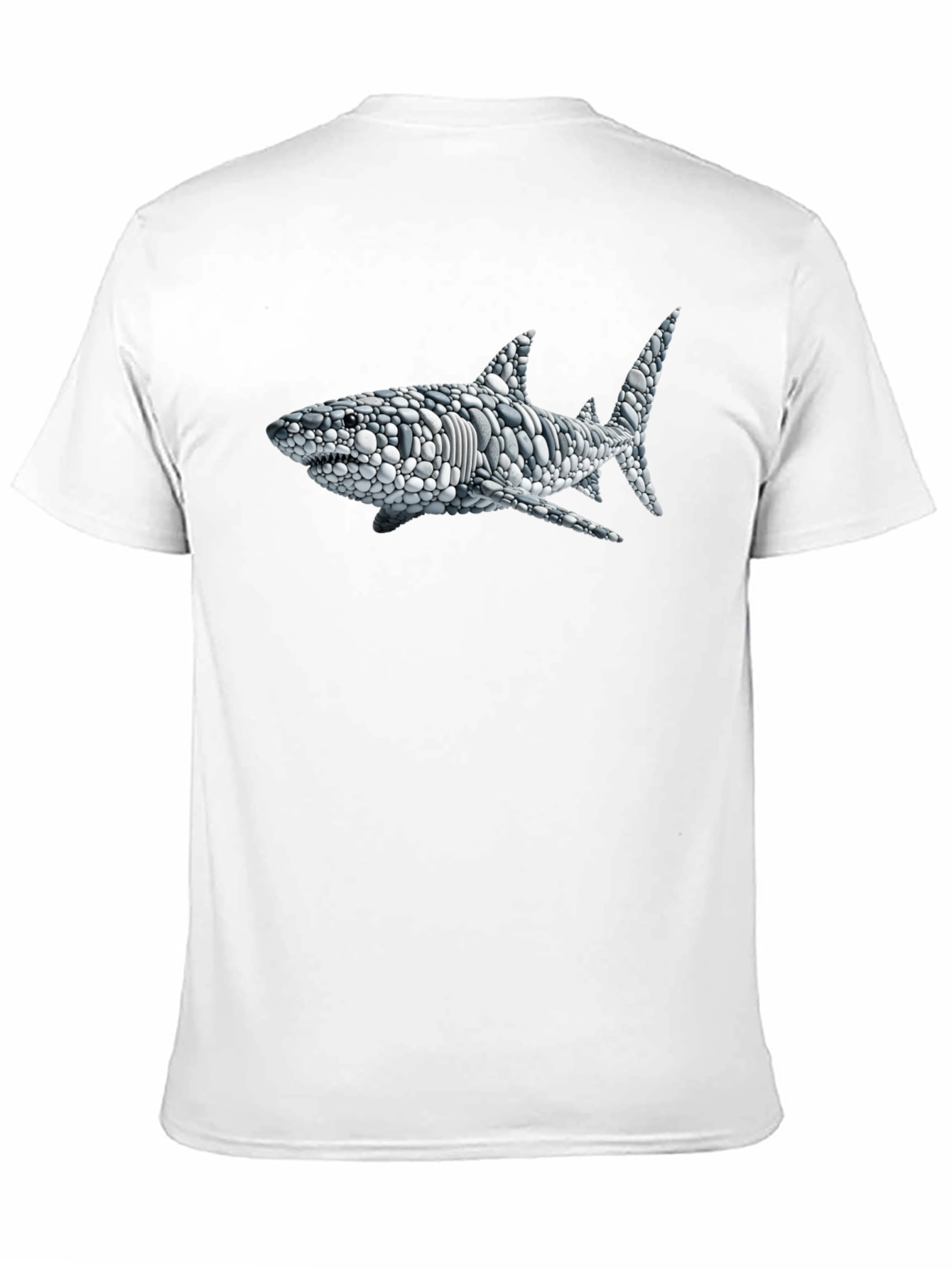 Stone Pebble Shark Graphic Tee - Black