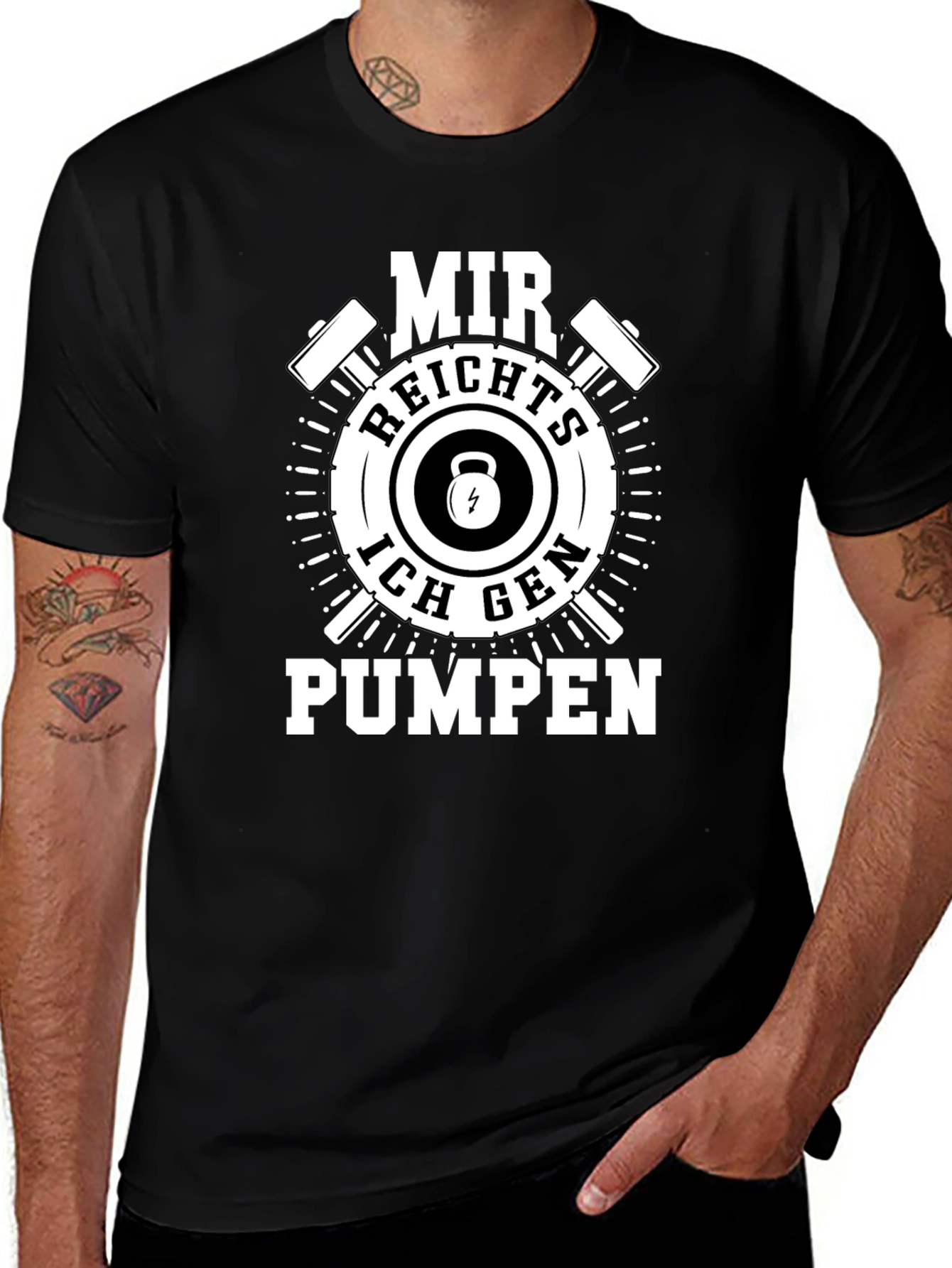MIR REICHTS ICH GEH PUMPEN Black T-Shirt