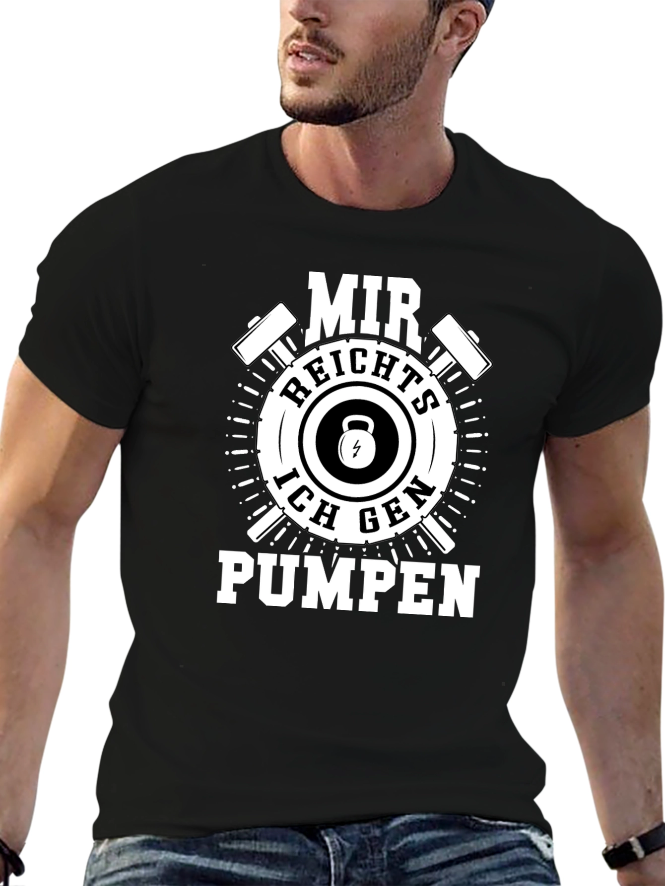 MIR REICHTS ICH GEH PUMPEN Black T-Shirt