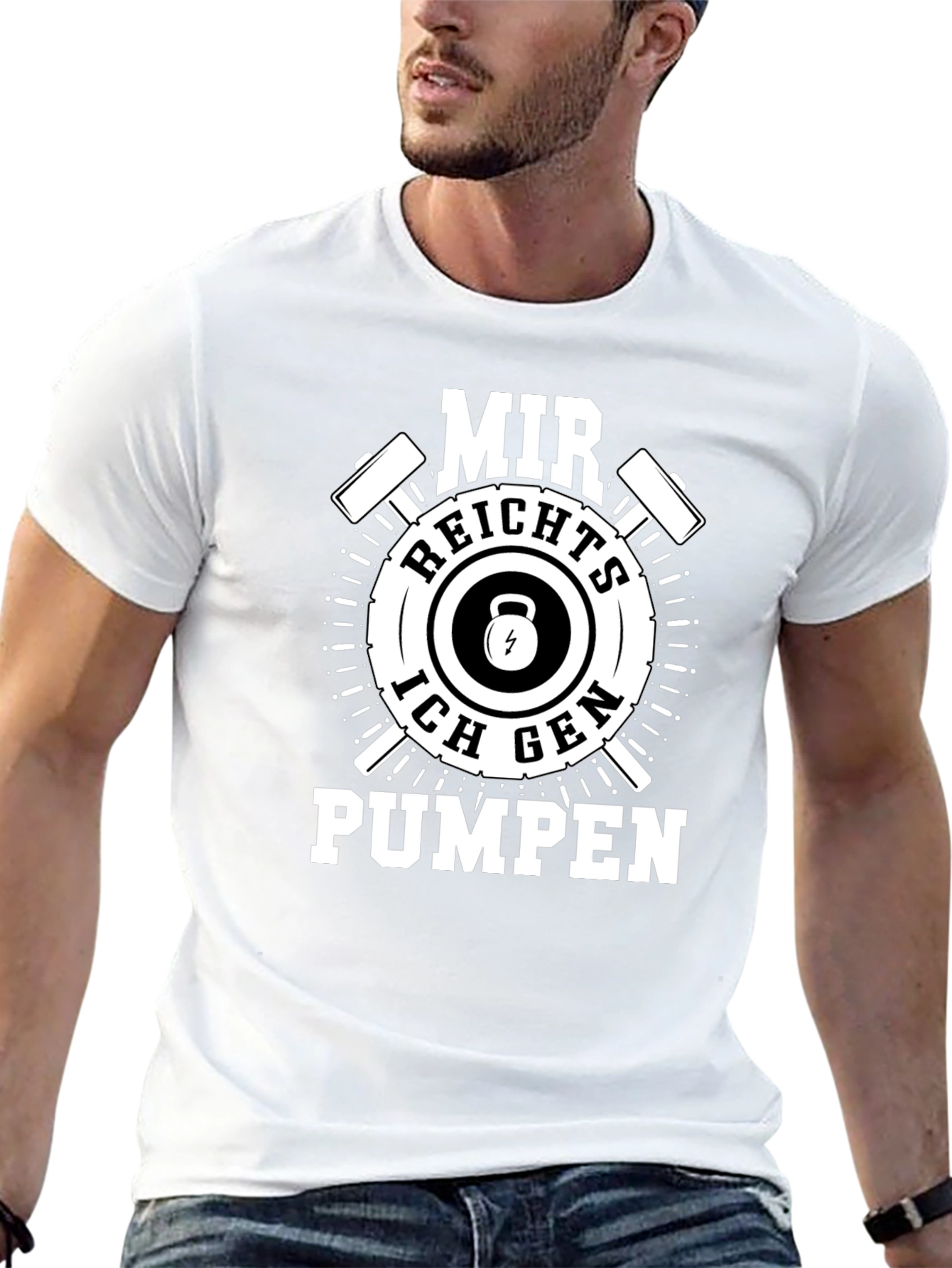 MIR REICHTS ICH GEH PUMPEN Black T-Shirt