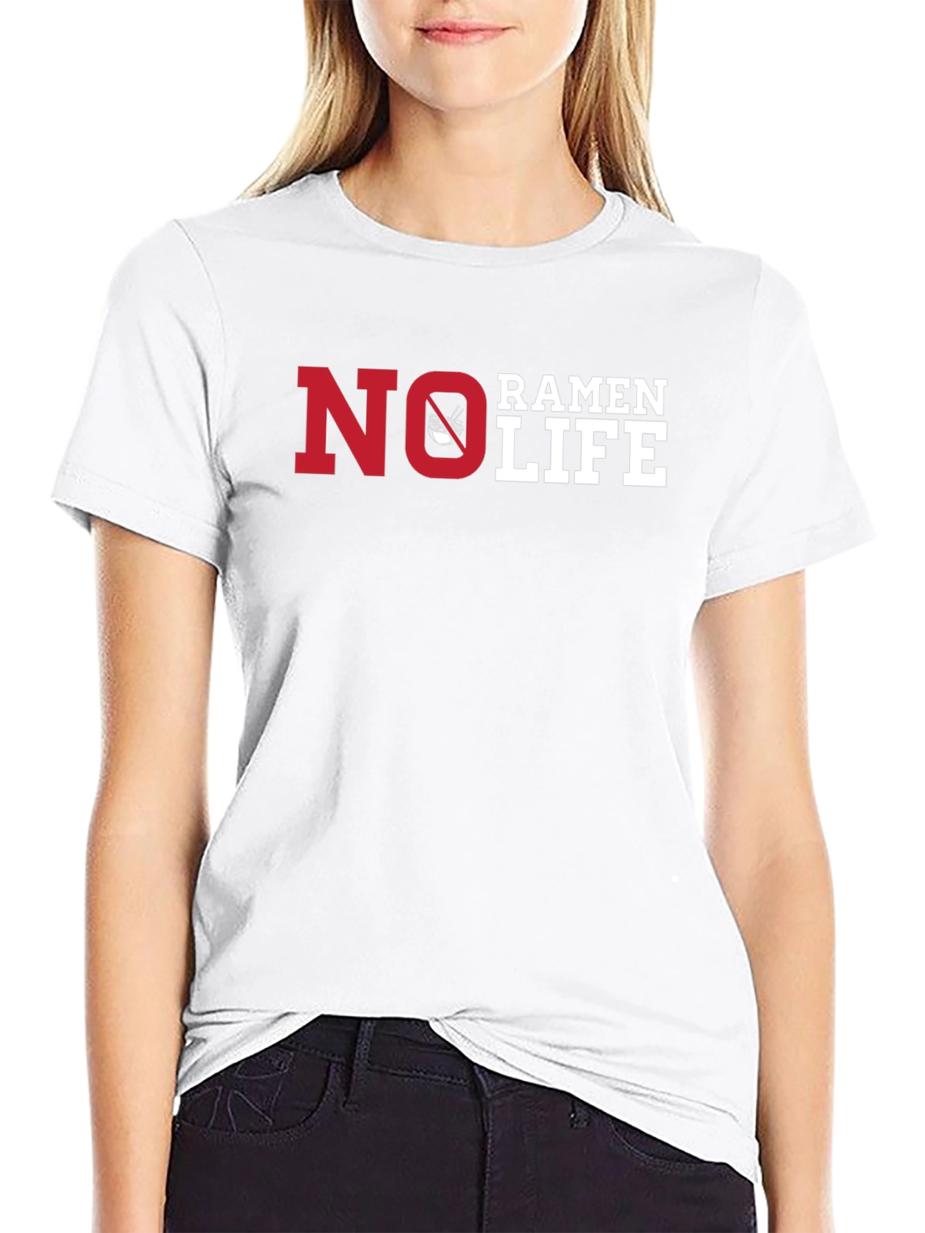 No Ramen Life Black T-Shirt Funny Graphic Tee