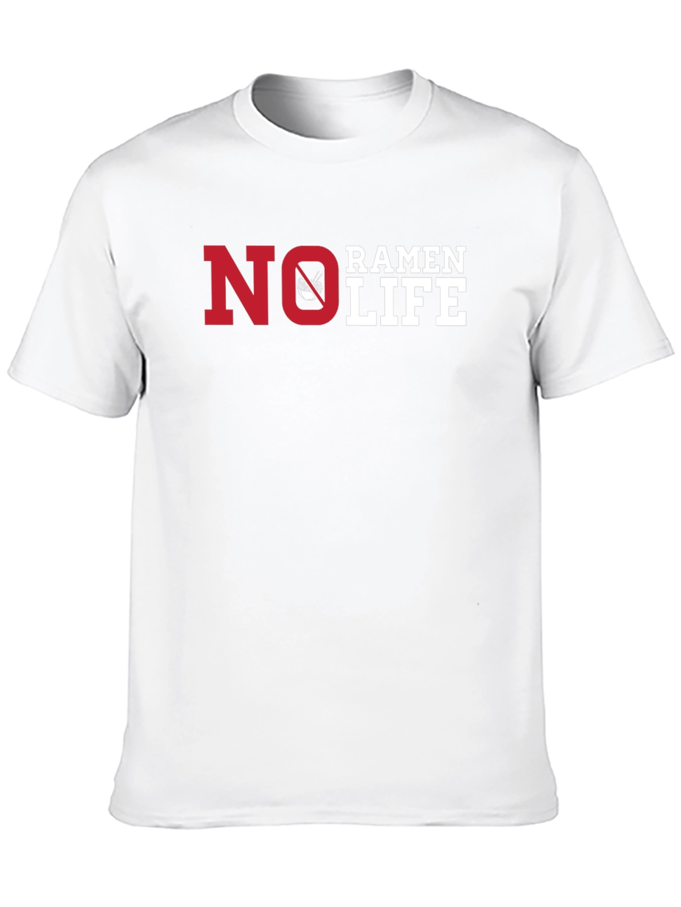 No Ramen Life Black T-Shirt Funny Graphic Tee
