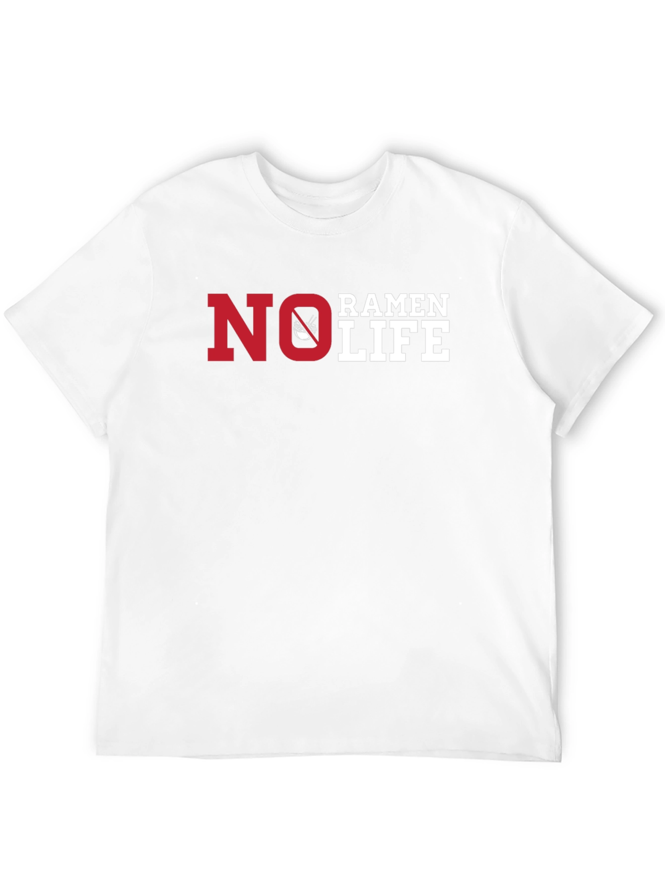 No Ramen Life Black T-Shirt Funny Graphic Tee