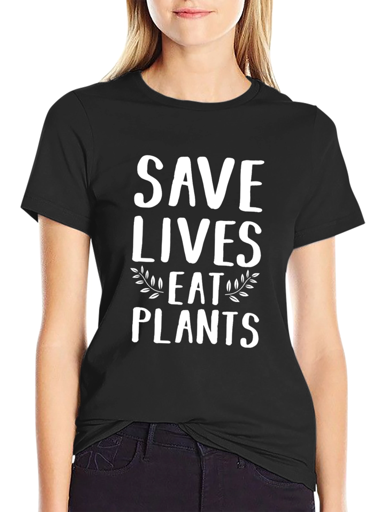 Save Lives Eat Plants Vegan T-Shirt