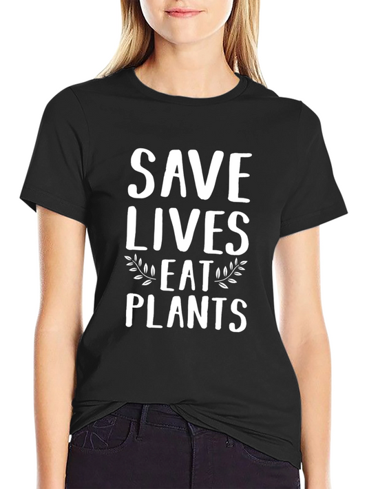 Save Lives Eat Plants Vegan T-Shirt