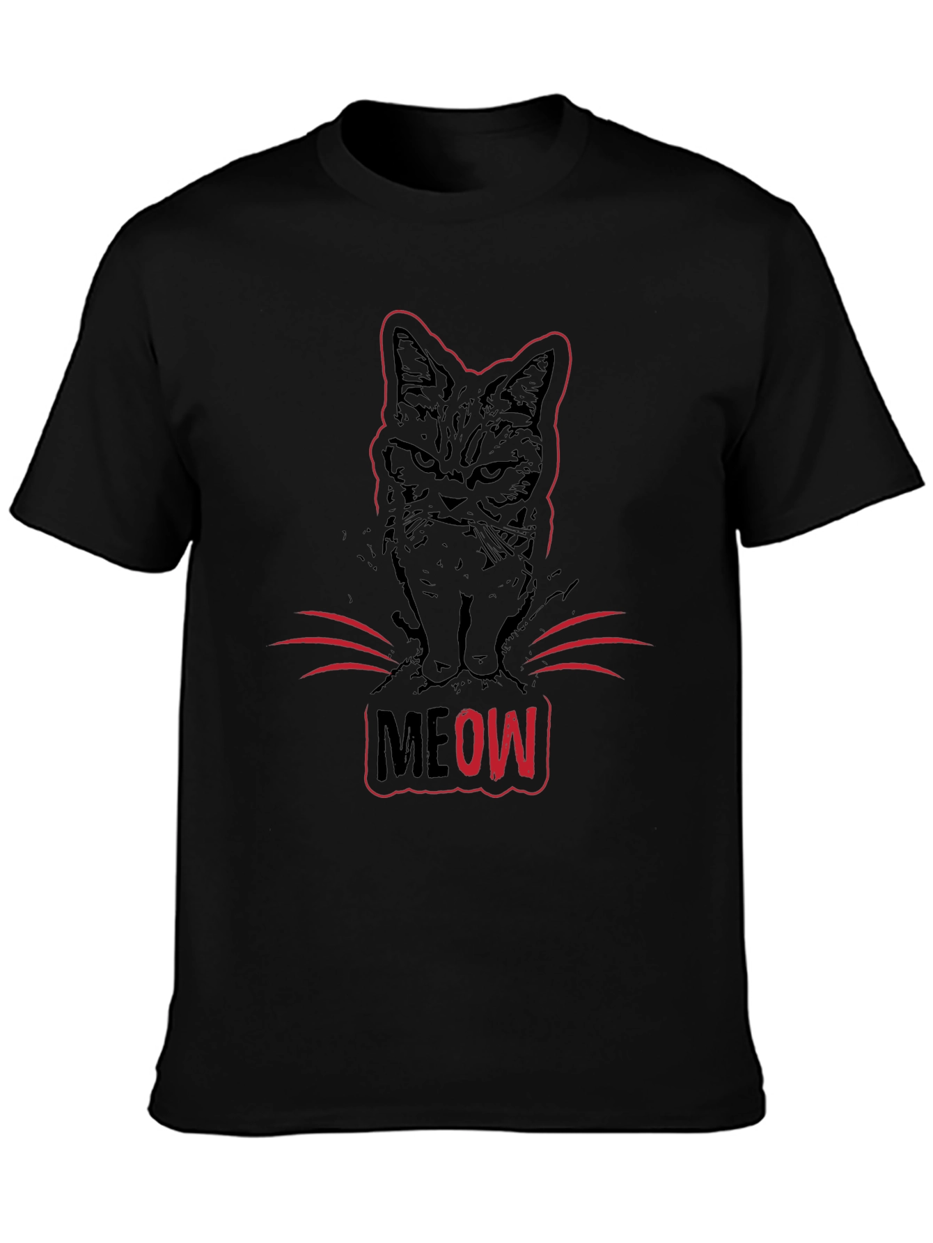 Grumpy Cat MEOW T-Shirt - Black