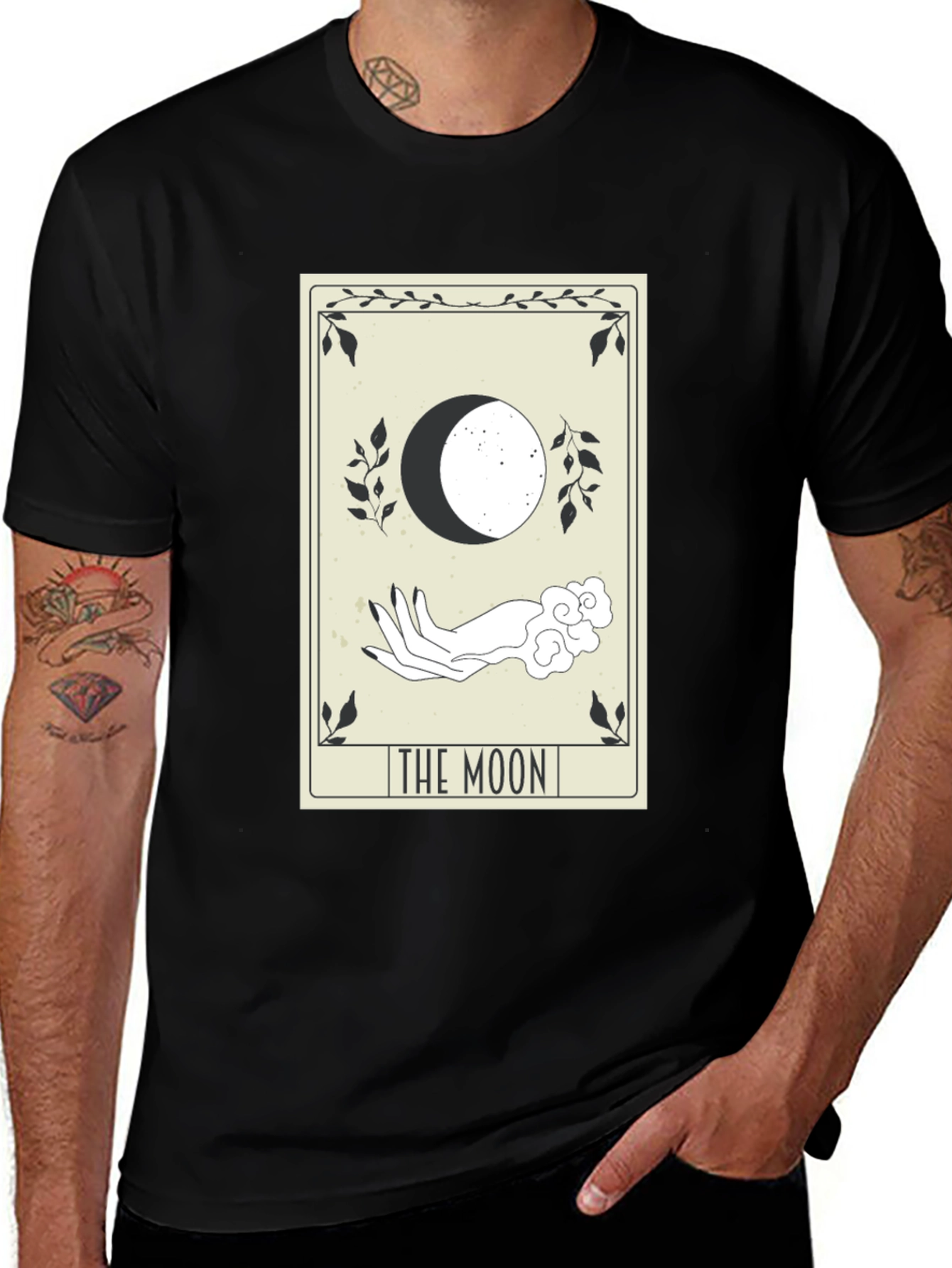 The Moon Tarot Card T-Shirt - Mystical Design