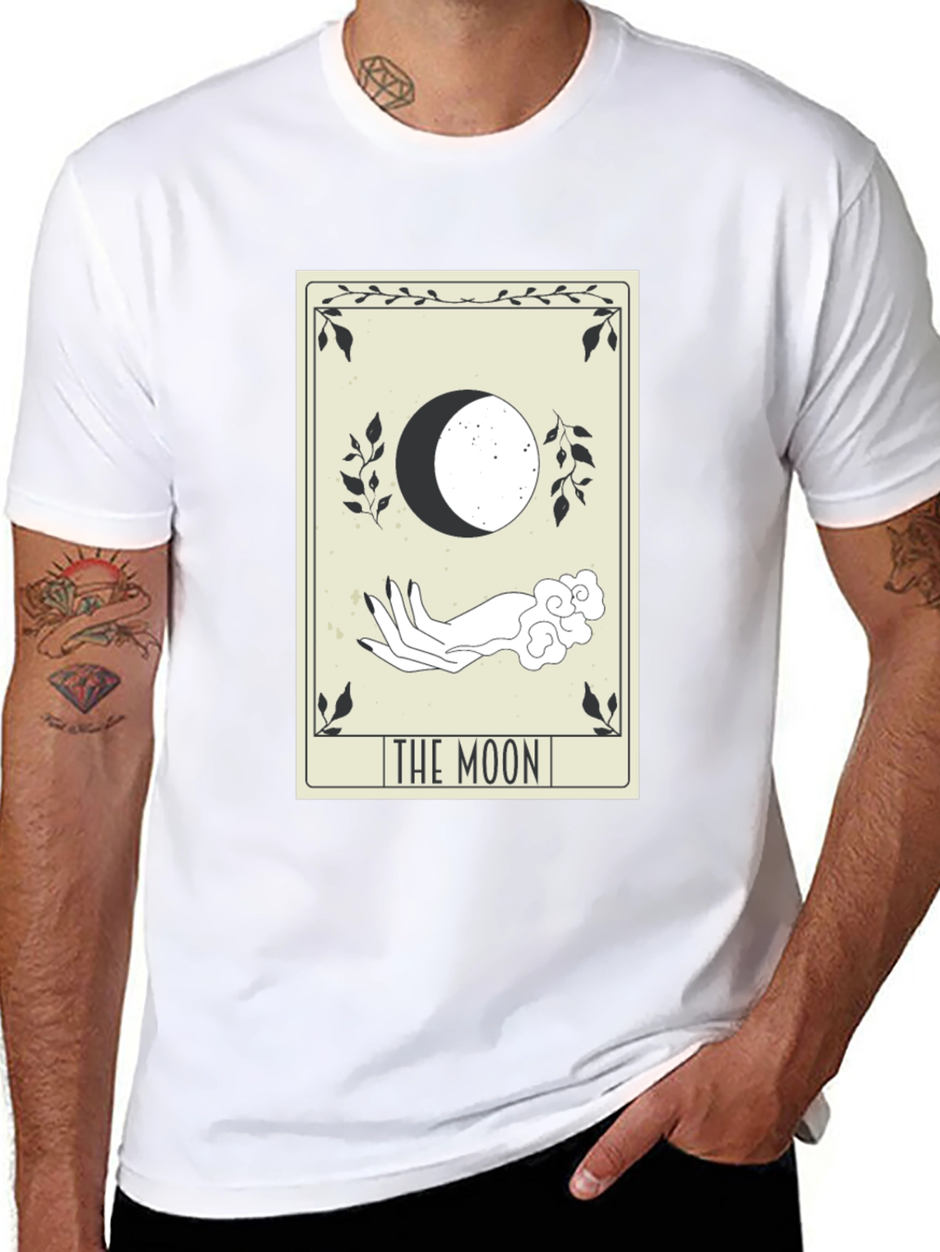 The Moon Tarot Card T-Shirt - Mystical Design