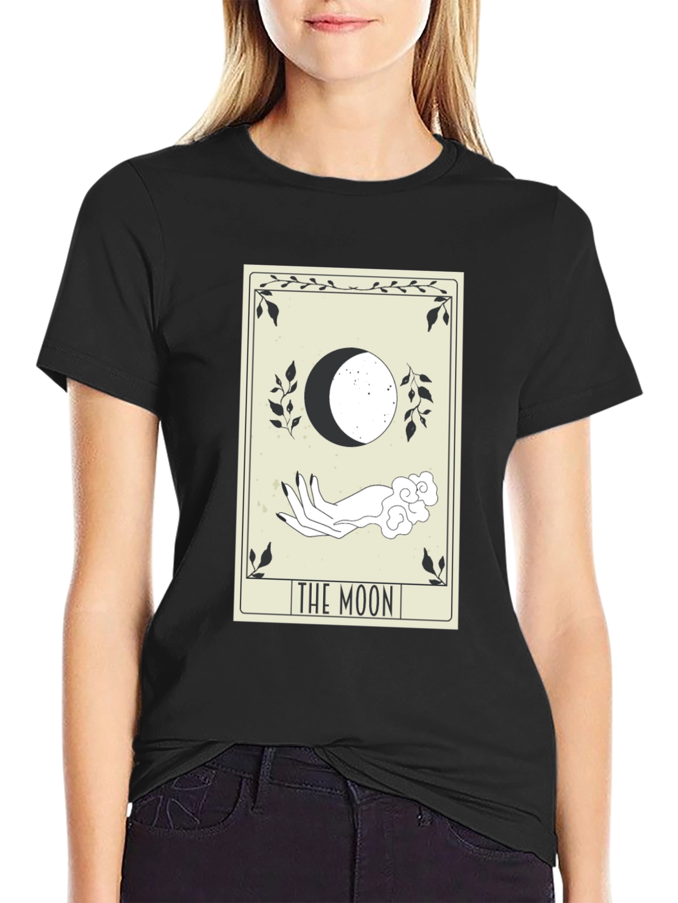 The Moon Tarot Card T-Shirt - Mystical Design