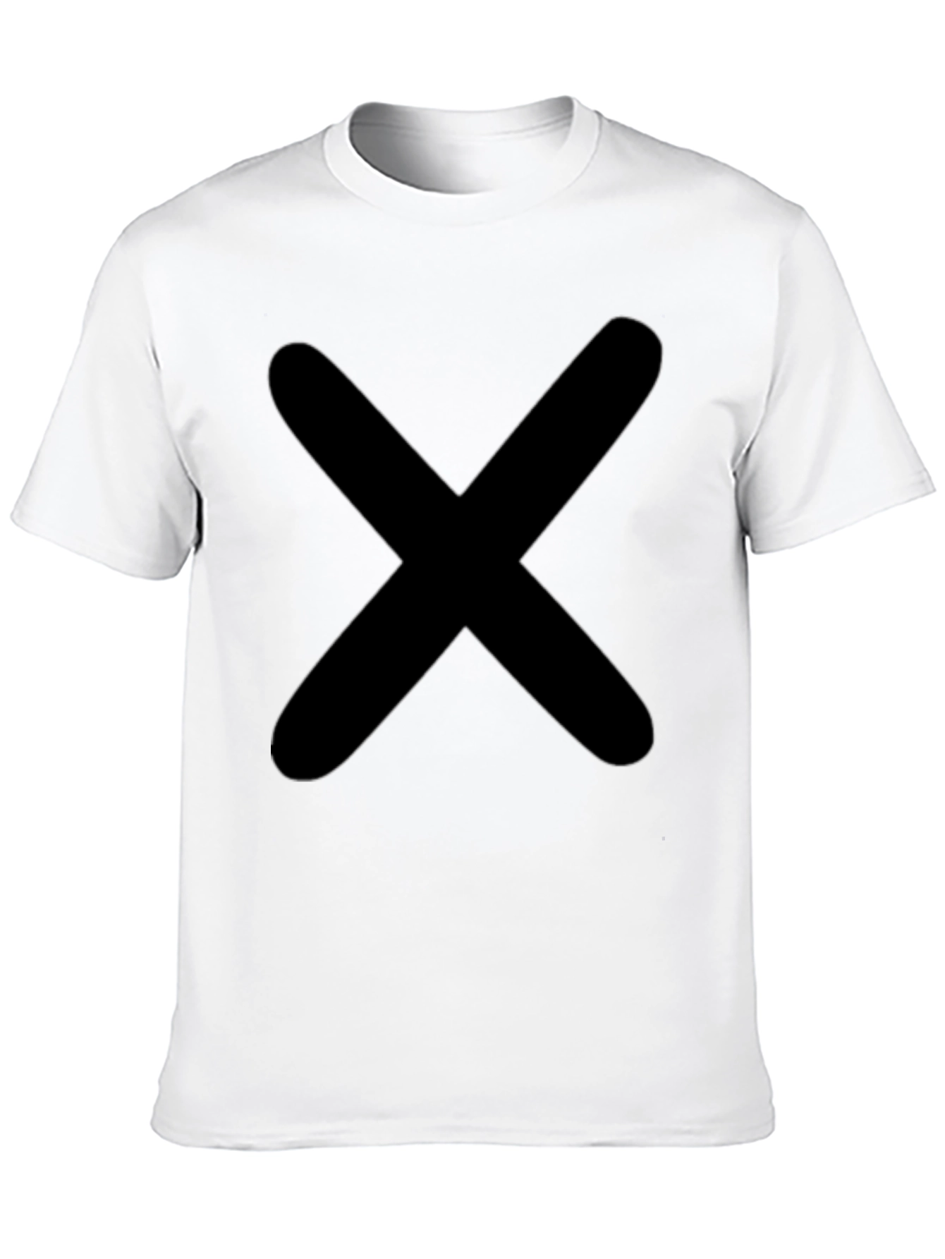 Bold X Graphic Tee - Classic Black Cotton