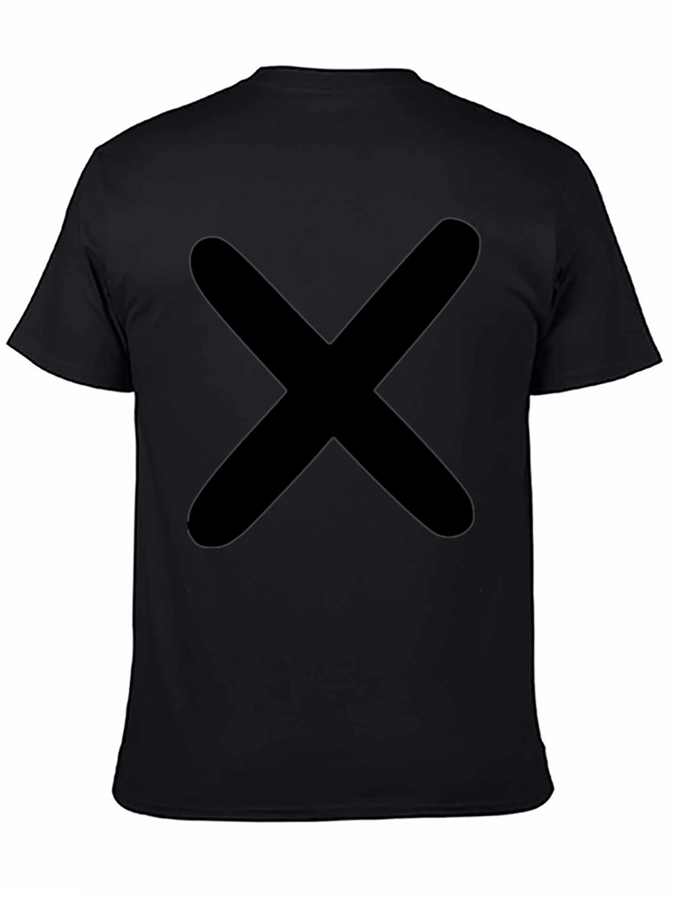 Bold X Graphic Tee - Classic Black Cotton