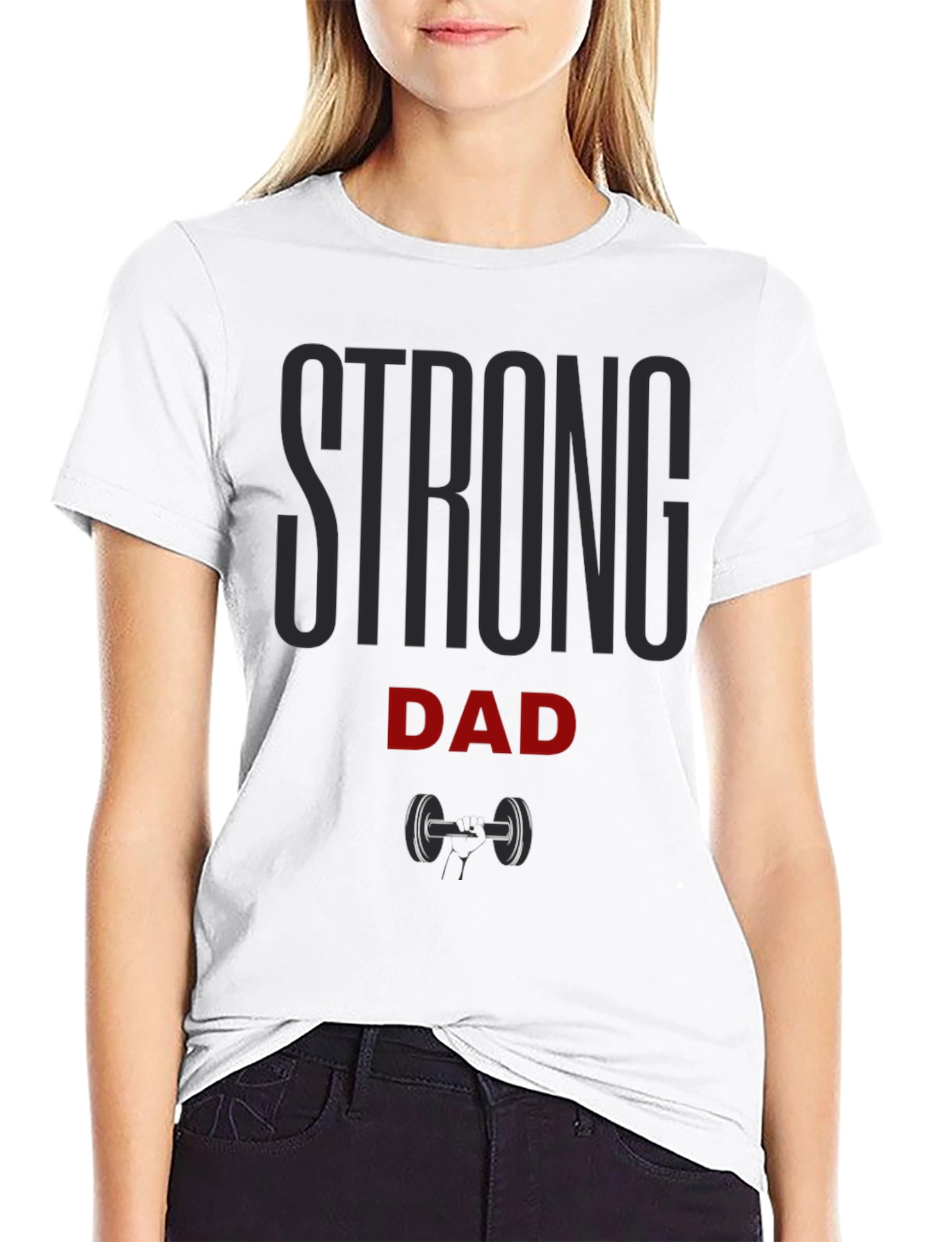 Strong Dad Graphic T-Shirt - Fitness Father Gift