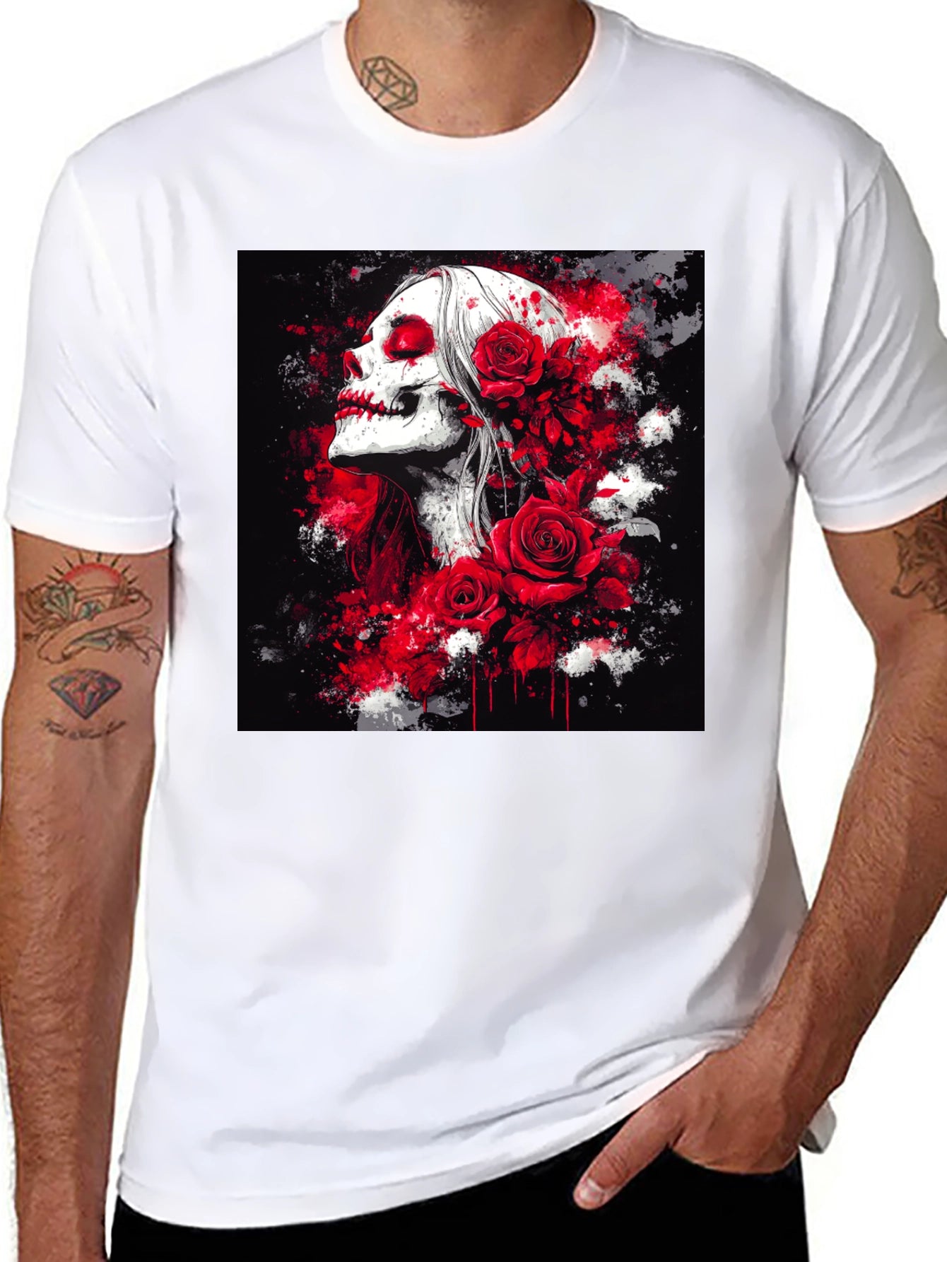 Skull & Roses Graphic Tee
