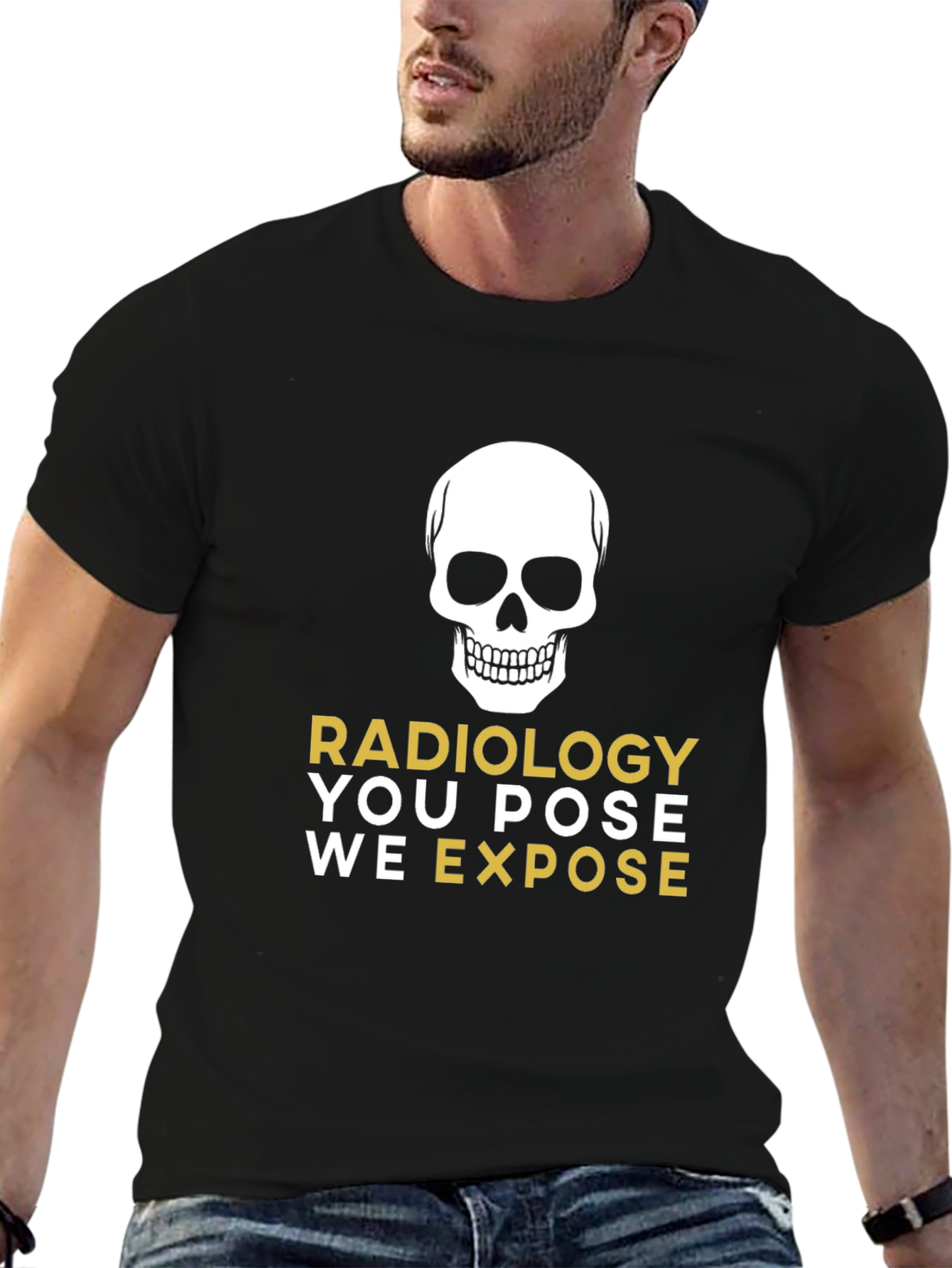 Radiology Skull Graphic Tee - X-Ray Humor T-Shirt