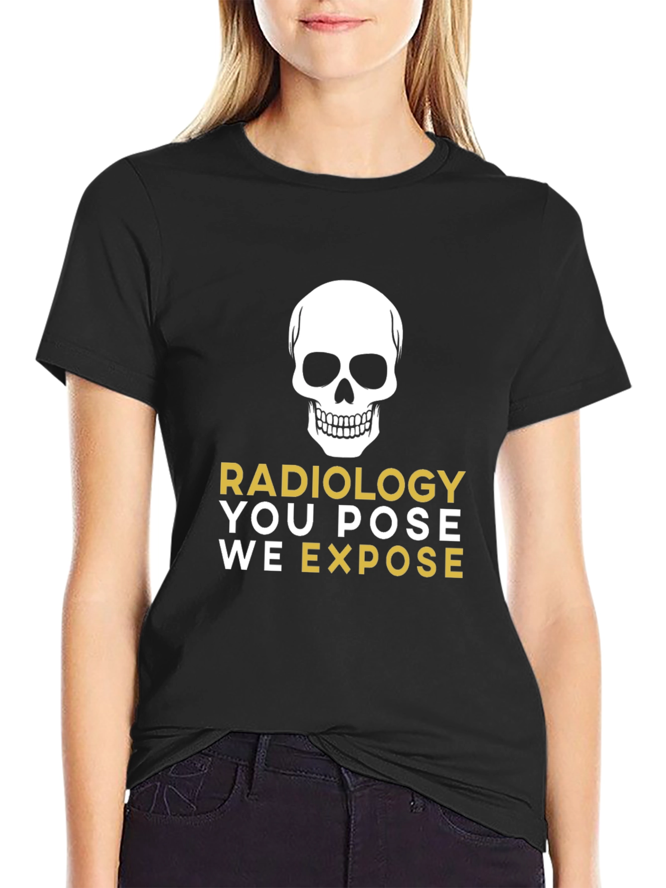 Radiology Skull Graphic Tee - X-Ray Humor T-Shirt