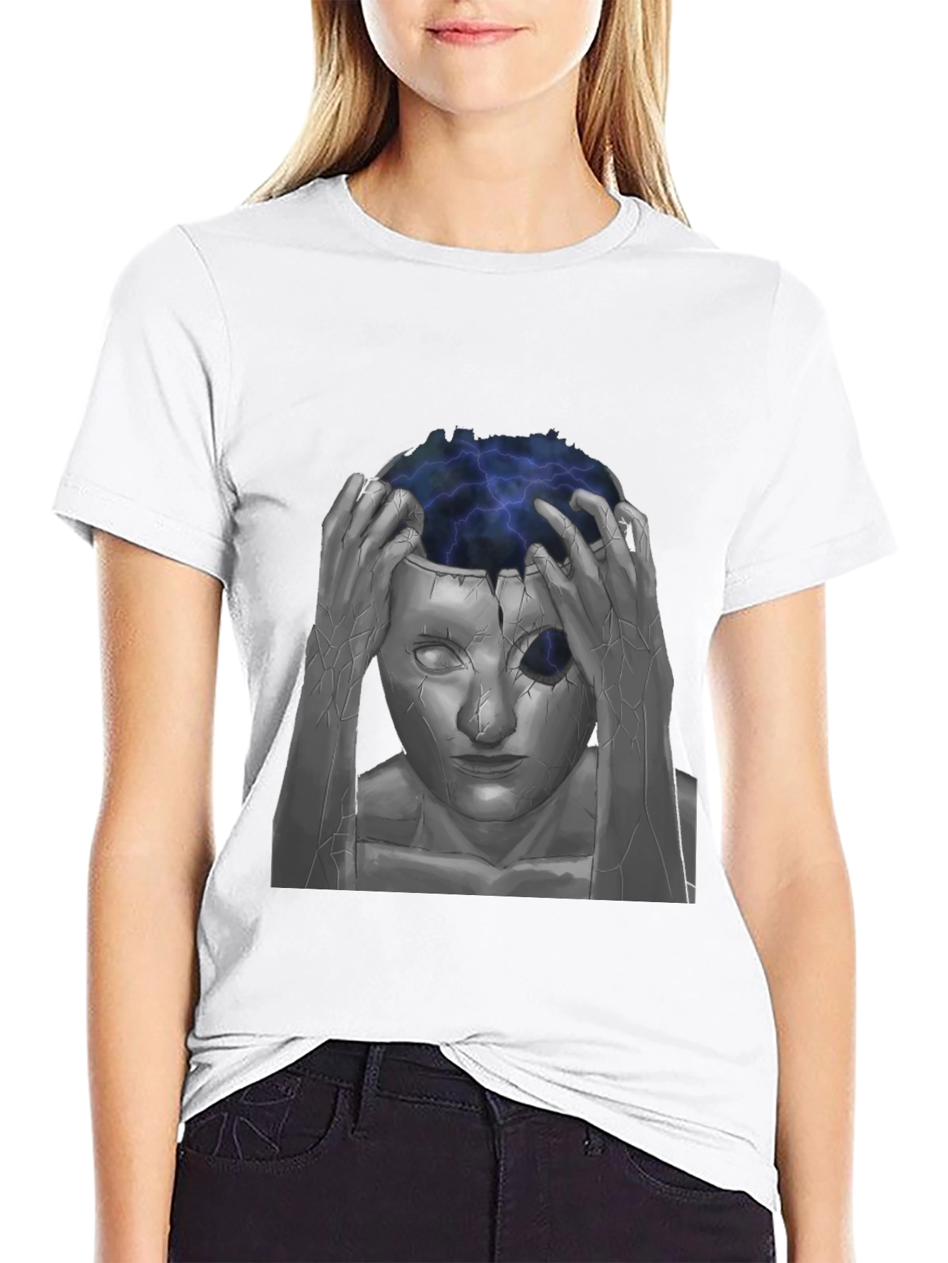 Mind-Blowing Graphic Tee - Black Cotton