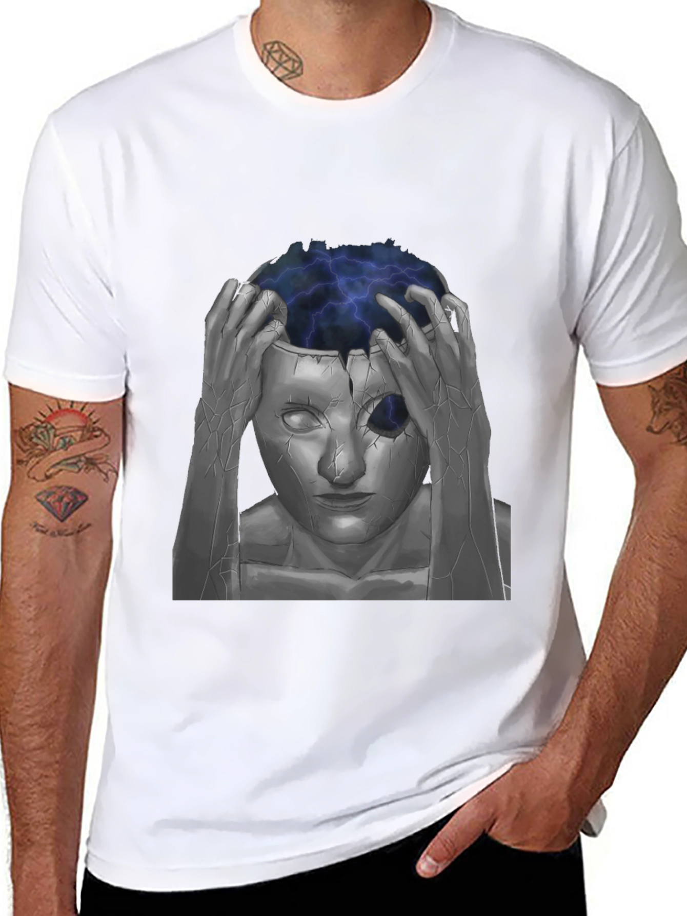 Mind-Blowing Graphic Tee - Black Cotton