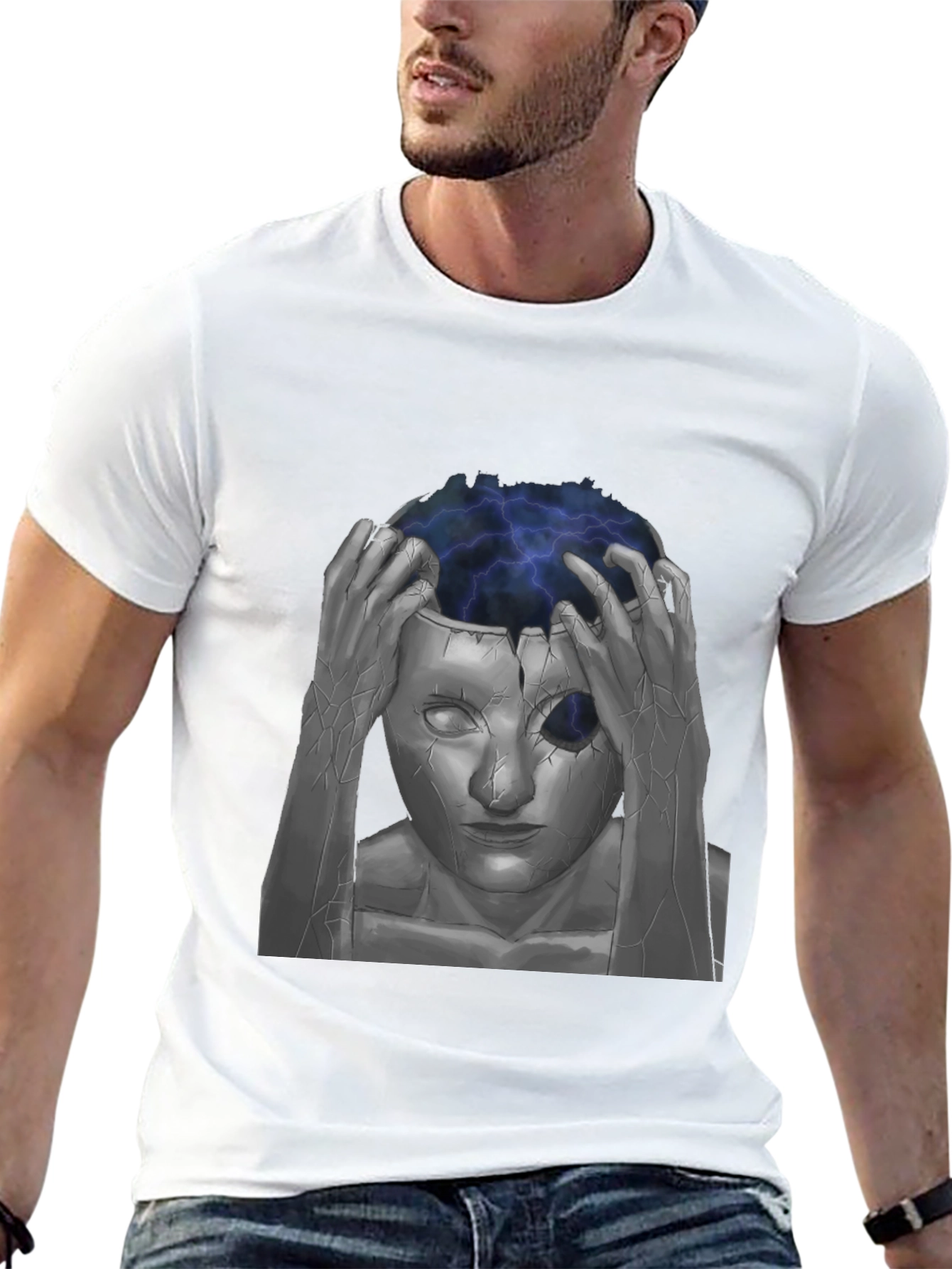 Mind-Blowing Graphic Tee - Black Cotton