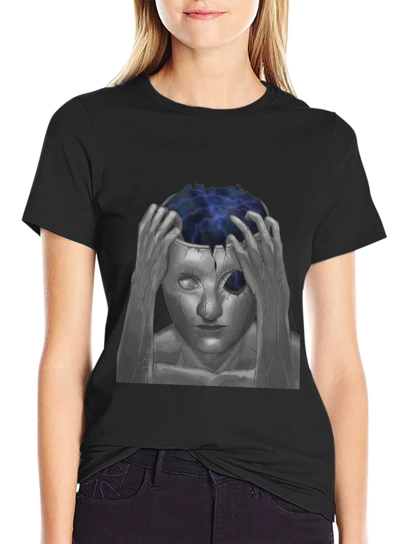 Mind-Blowing Graphic Tee - Black Cotton