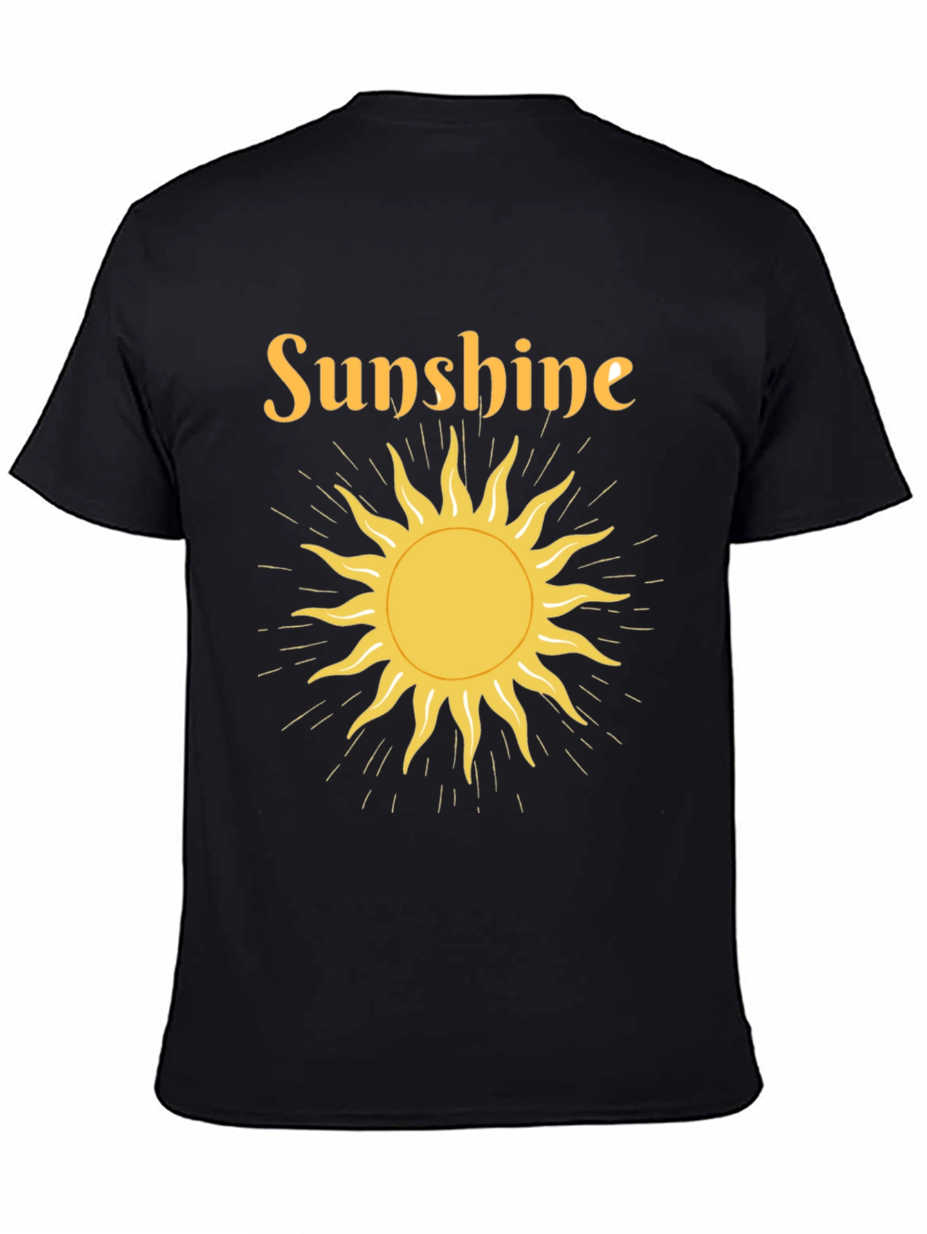 Sunshine Graphic Tee - Black Crew Neck T-Shirt