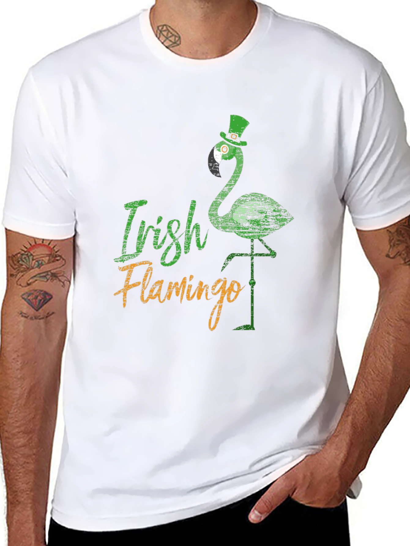 Irish Flamingo St. Patricks Day T-Shirt