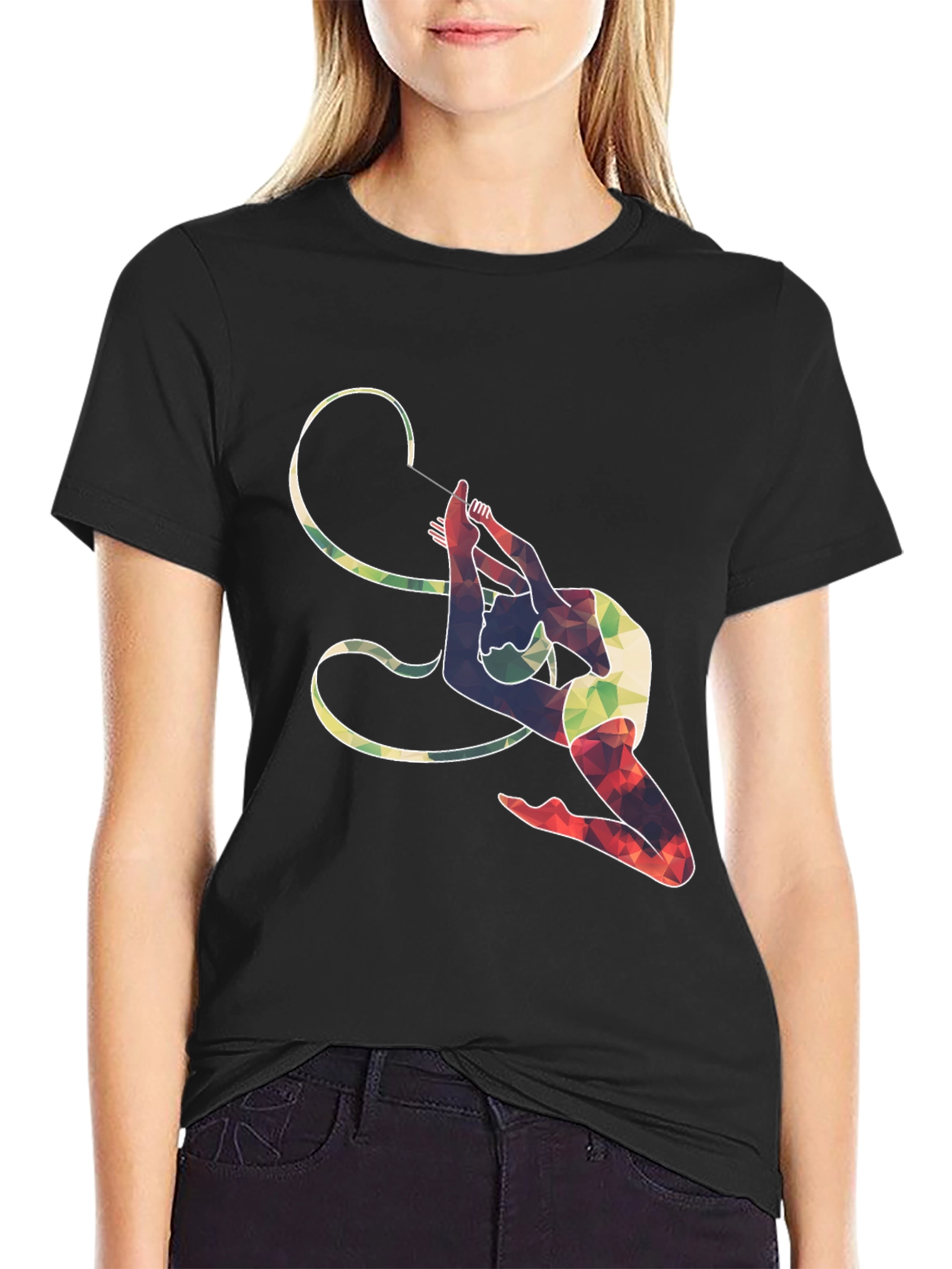 Geometric Gymnast Ribbon T-Shirt