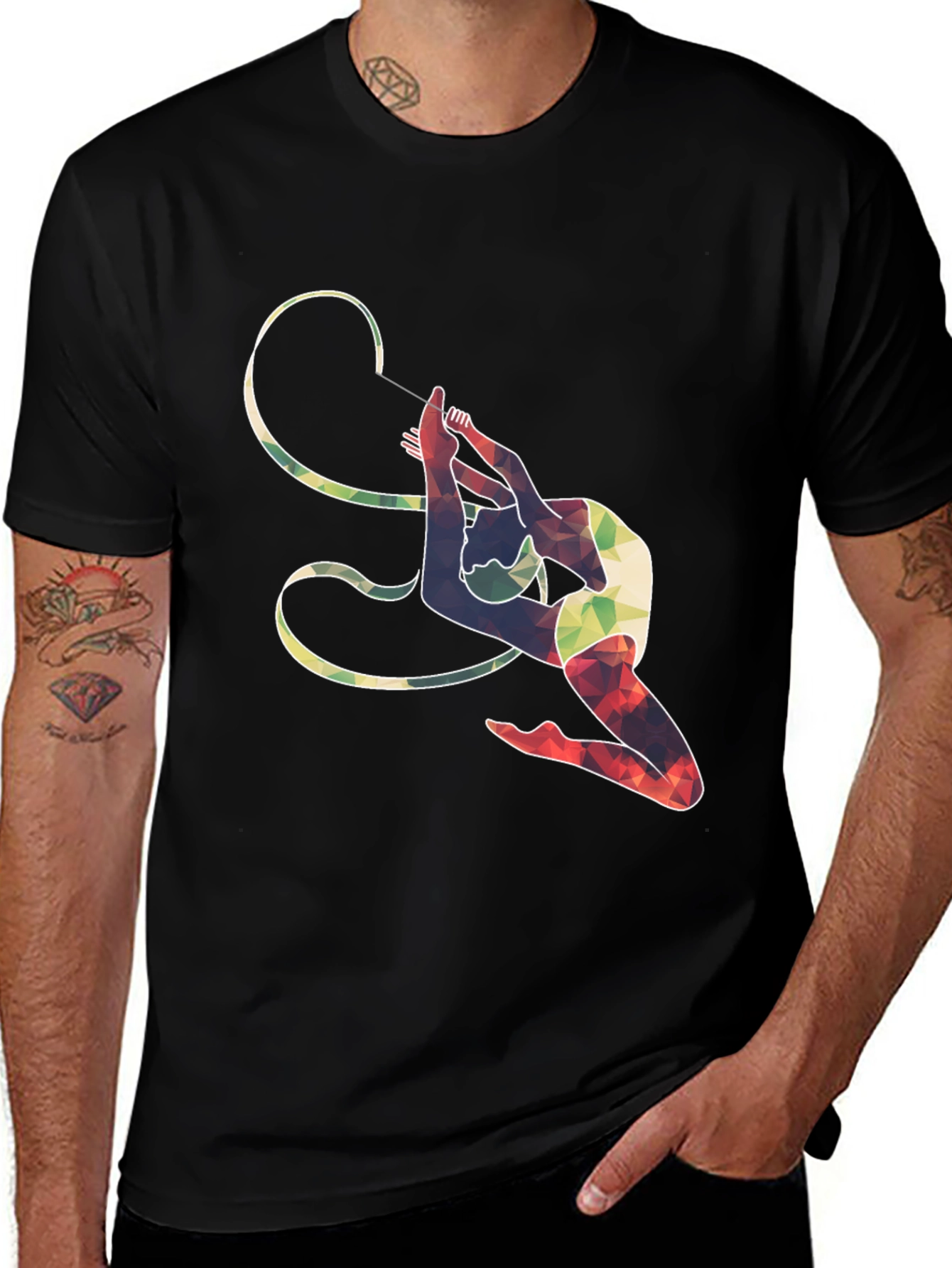 Geometric Gymnast Ribbon T-Shirt