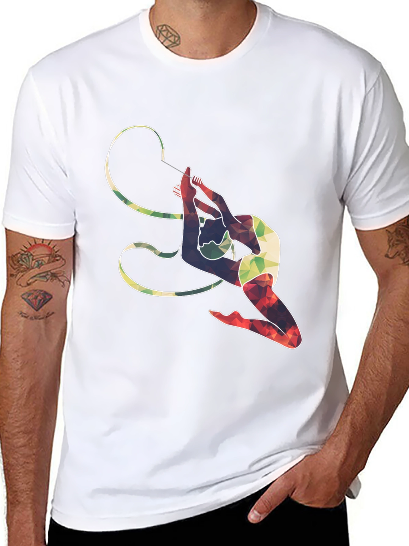 Geometric Gymnast Ribbon T-Shirt