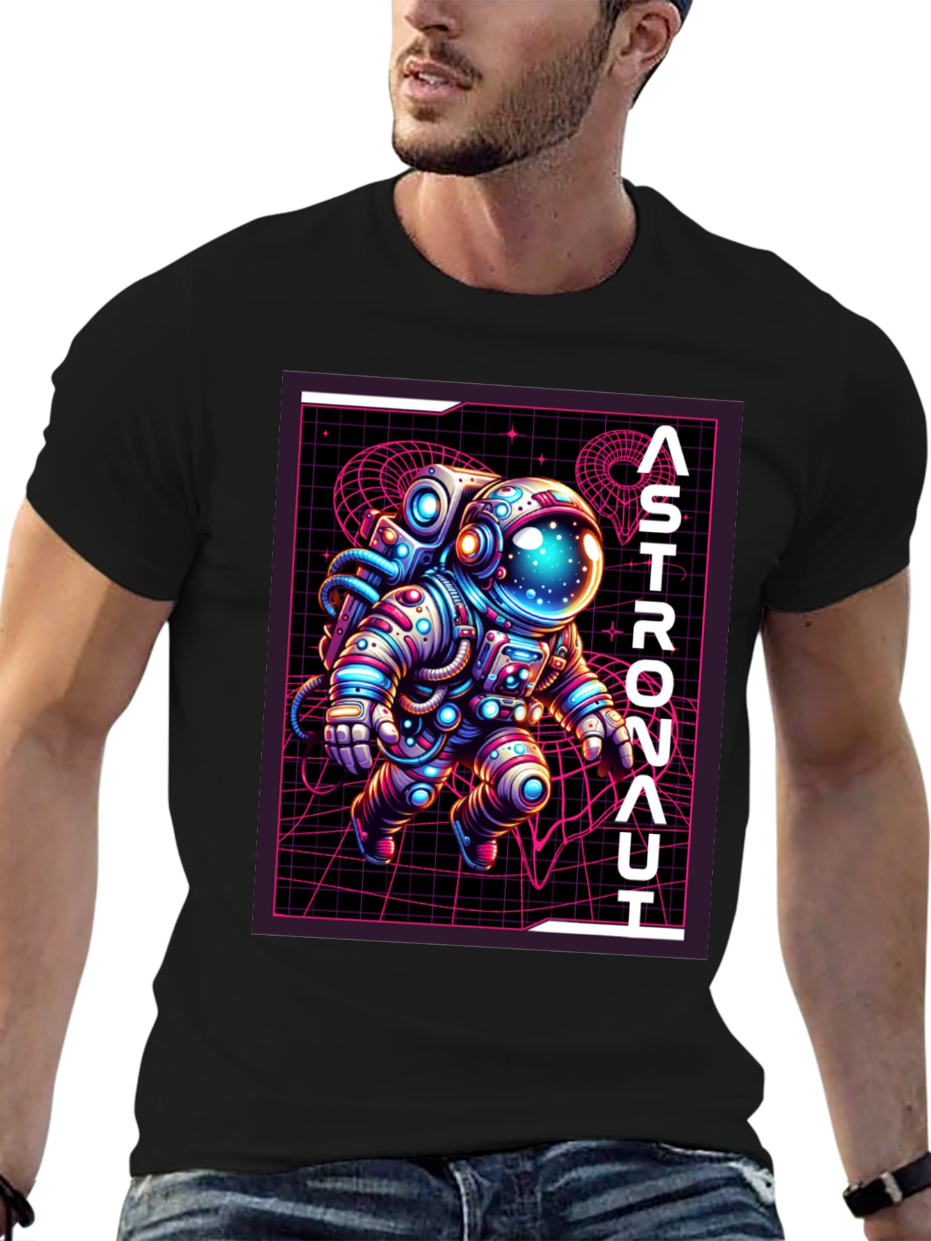Astronaut Retro Graphic T-Shirt